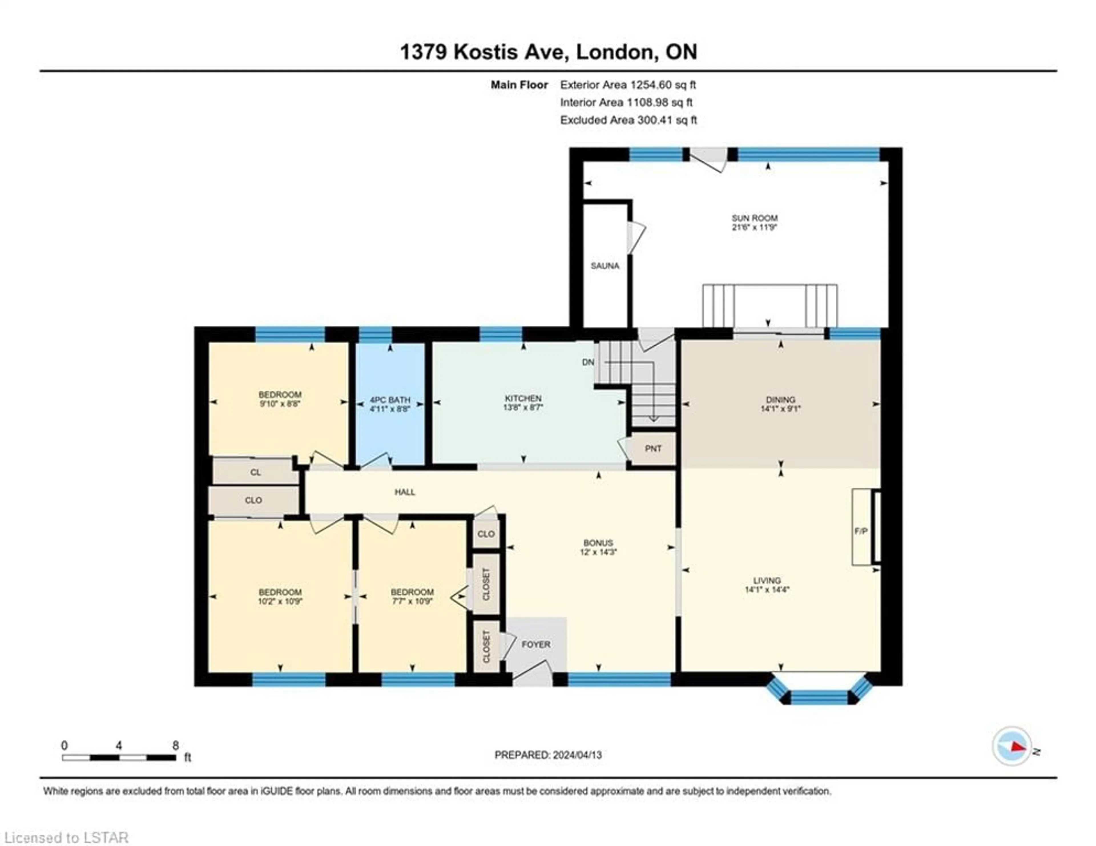 Floor plan for 1379 Kostis Ave, London Ontario N5V 3E3