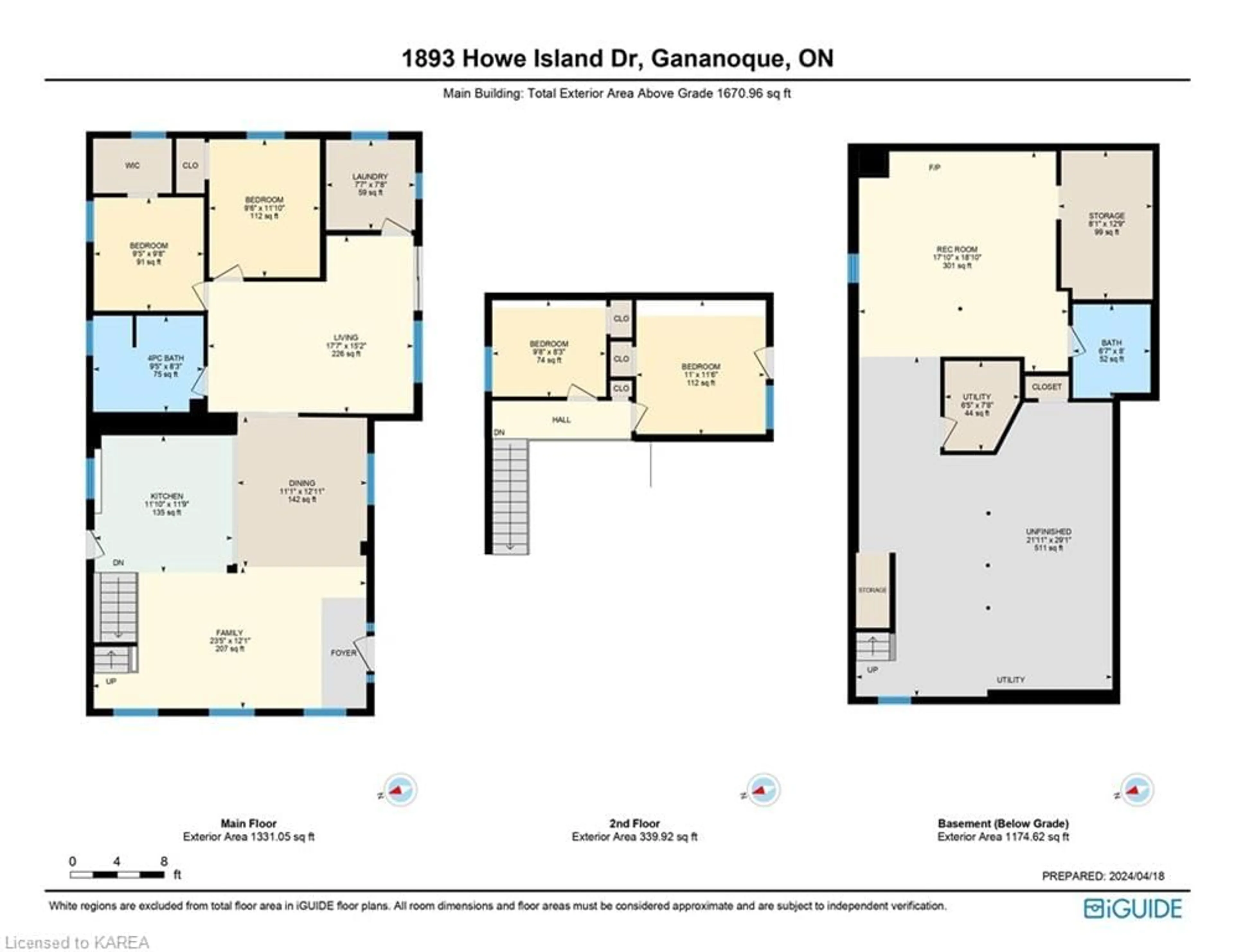 Floor plan for 1893B Howe Island Dr, Gananoque Ontario K7G 2V6