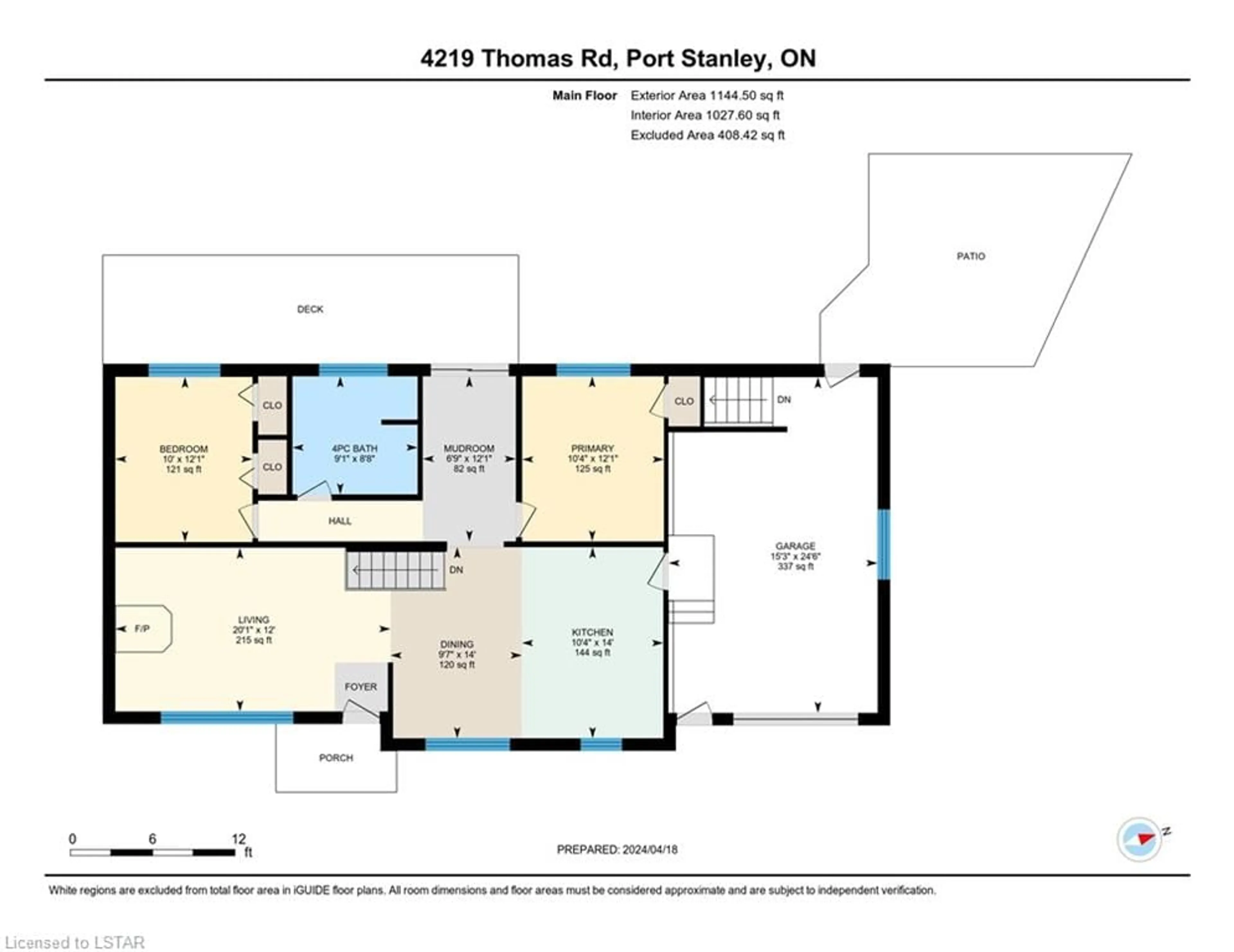 Floor plan for 4219 Thomas Road, Port Stanley Ontario N5L 1J2