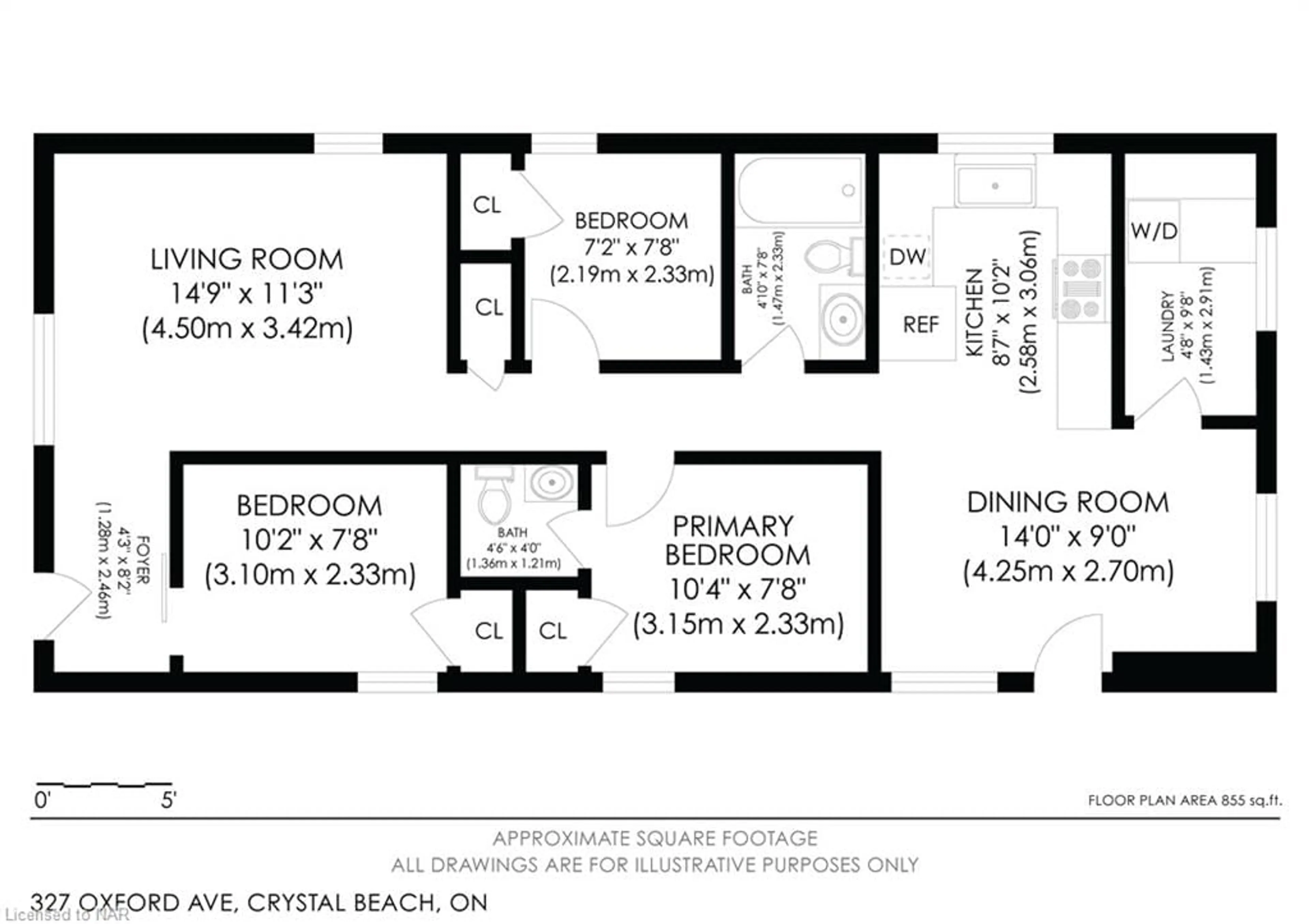 Floor plan for 327 Oxford Ave, Crystal Beach Ontario L0S 1B0