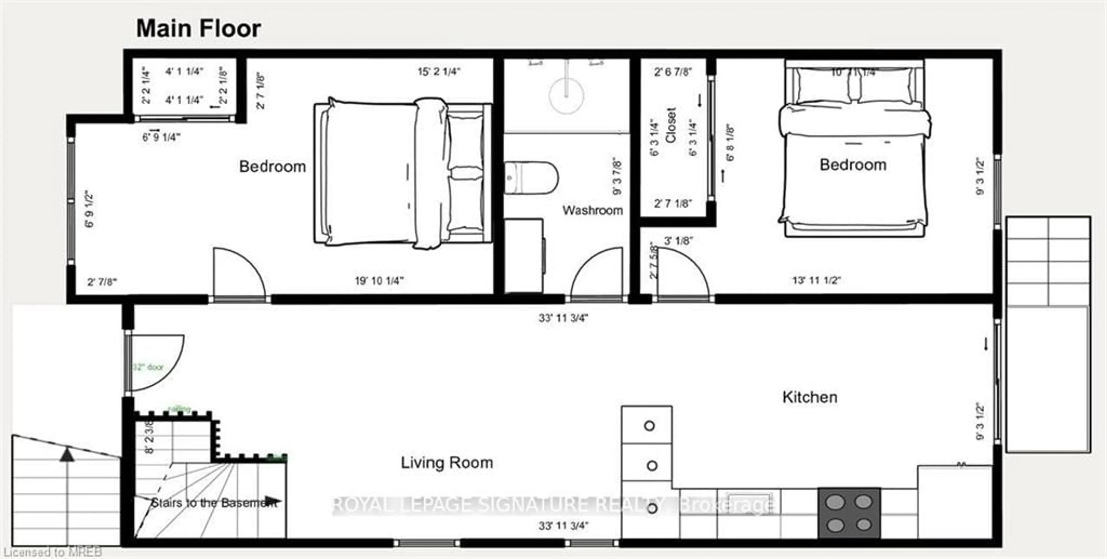 Floor plan for 63 Manitoba St, Toronto Ontario M8Y 1E1