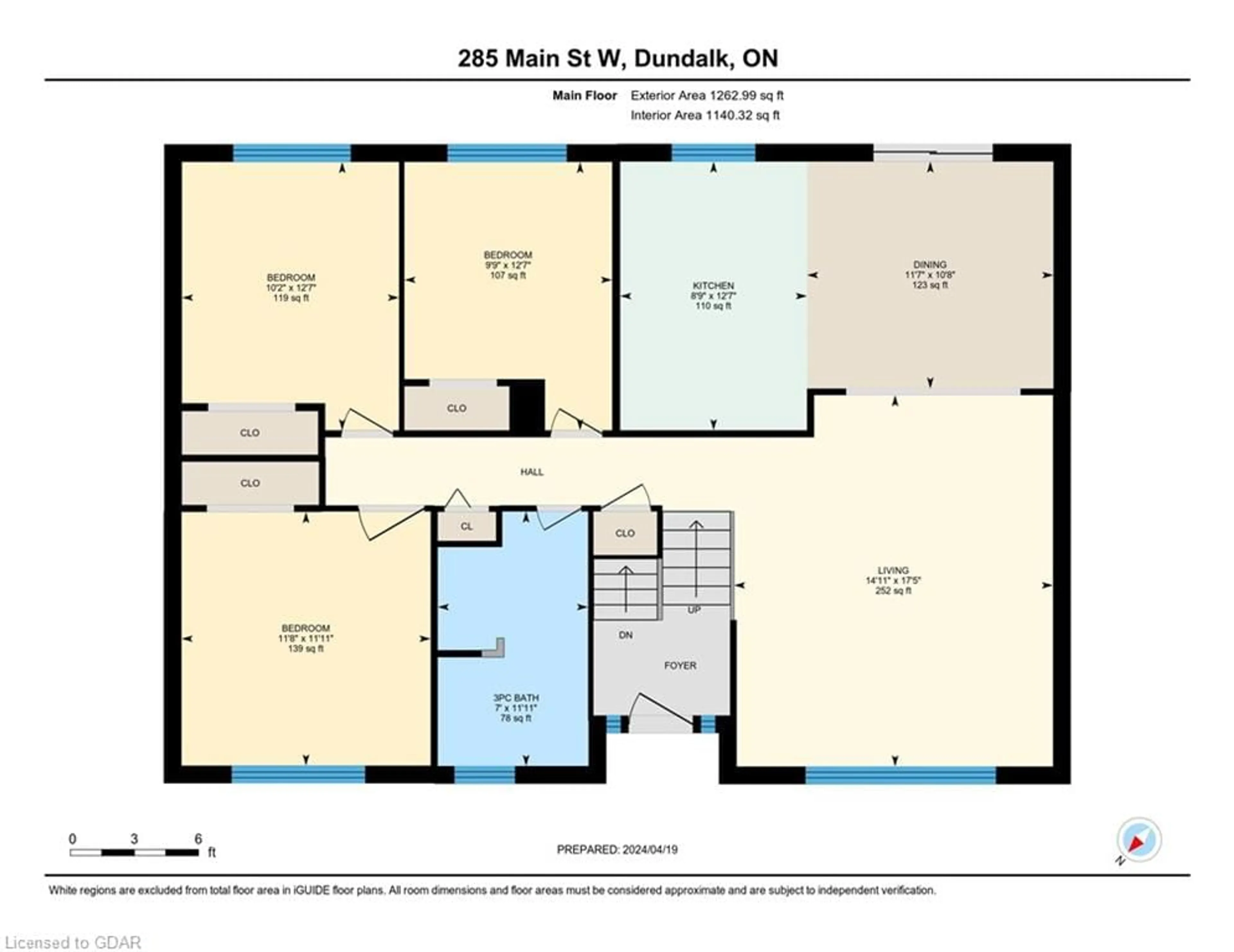 Floor plan for 285 Main St, Dundalk Ontario N0C 1B0
