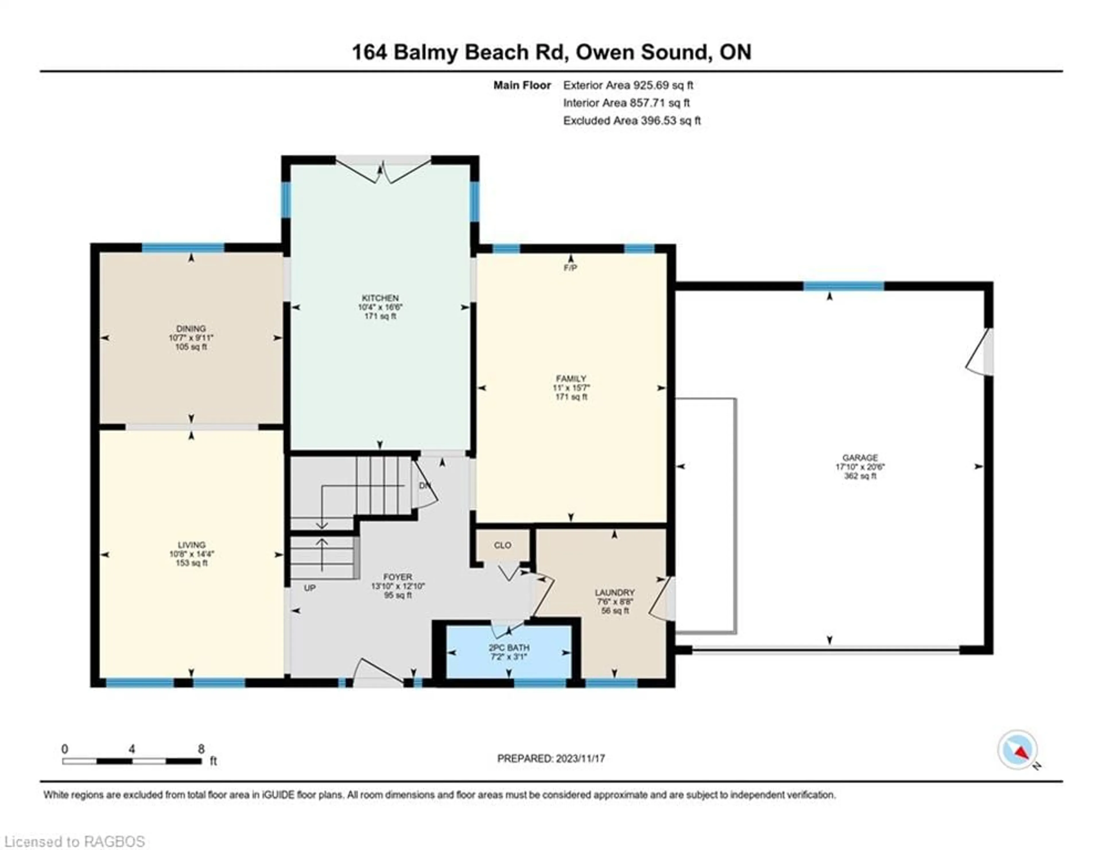 Floor plan for 164 Balmy Beach Rd, Georgian Bluffs Ontario N4K 5N4