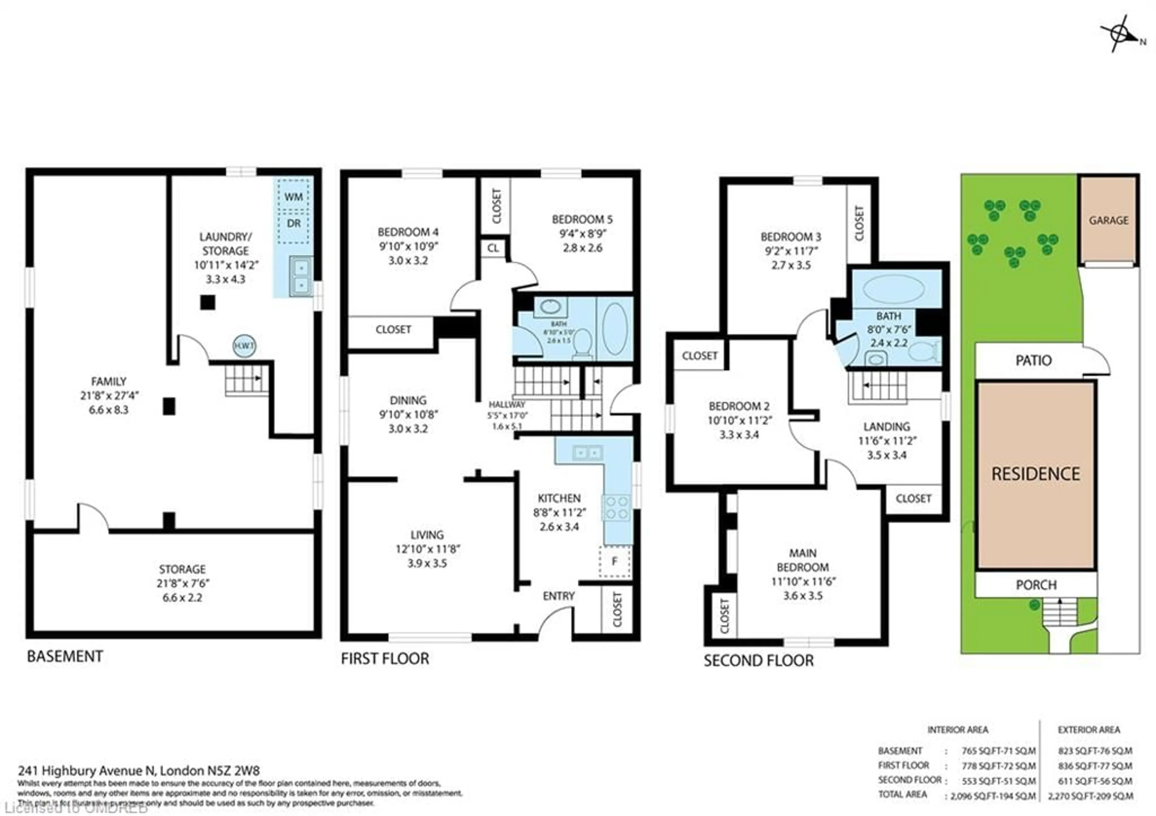 Floor plan for 241 Highbury Ave, London Ontario N5Z 2W8