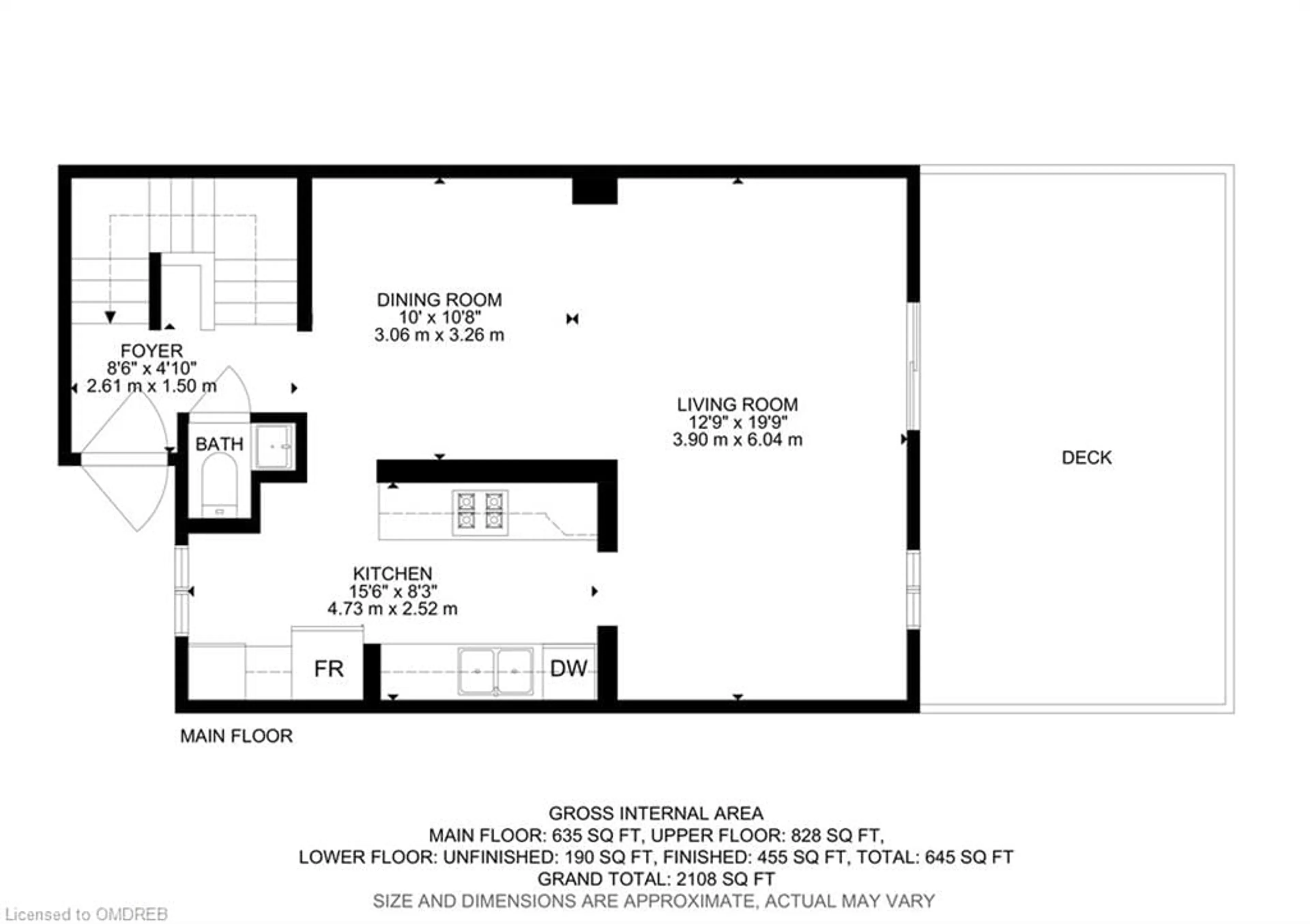 Floor plan for 250 Satok Cres #20, Milton Ontario L9T 3P4