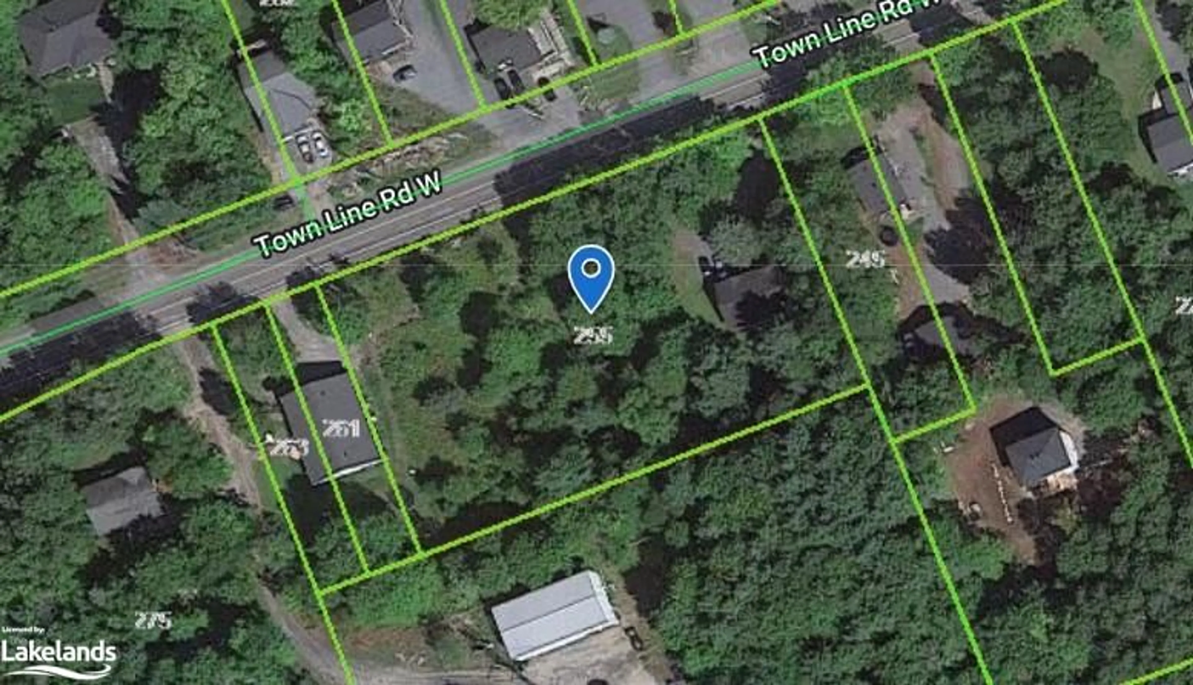 Picture of a map for 255 Town Line Rd, Huntsville Ontario P1H 1S7