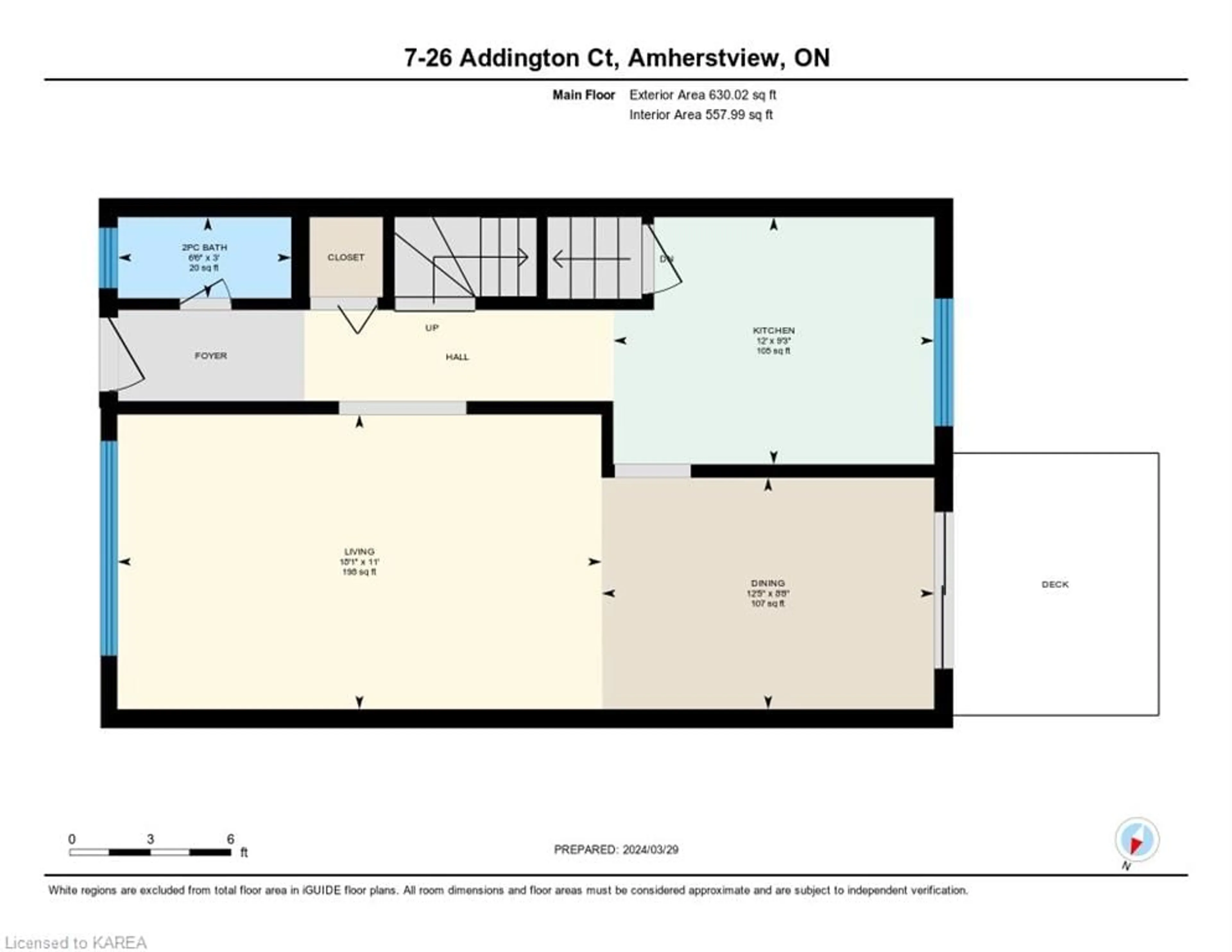 Floor plan for 26 Addington Crt #7, Amherstview Ontario K7N 1C5