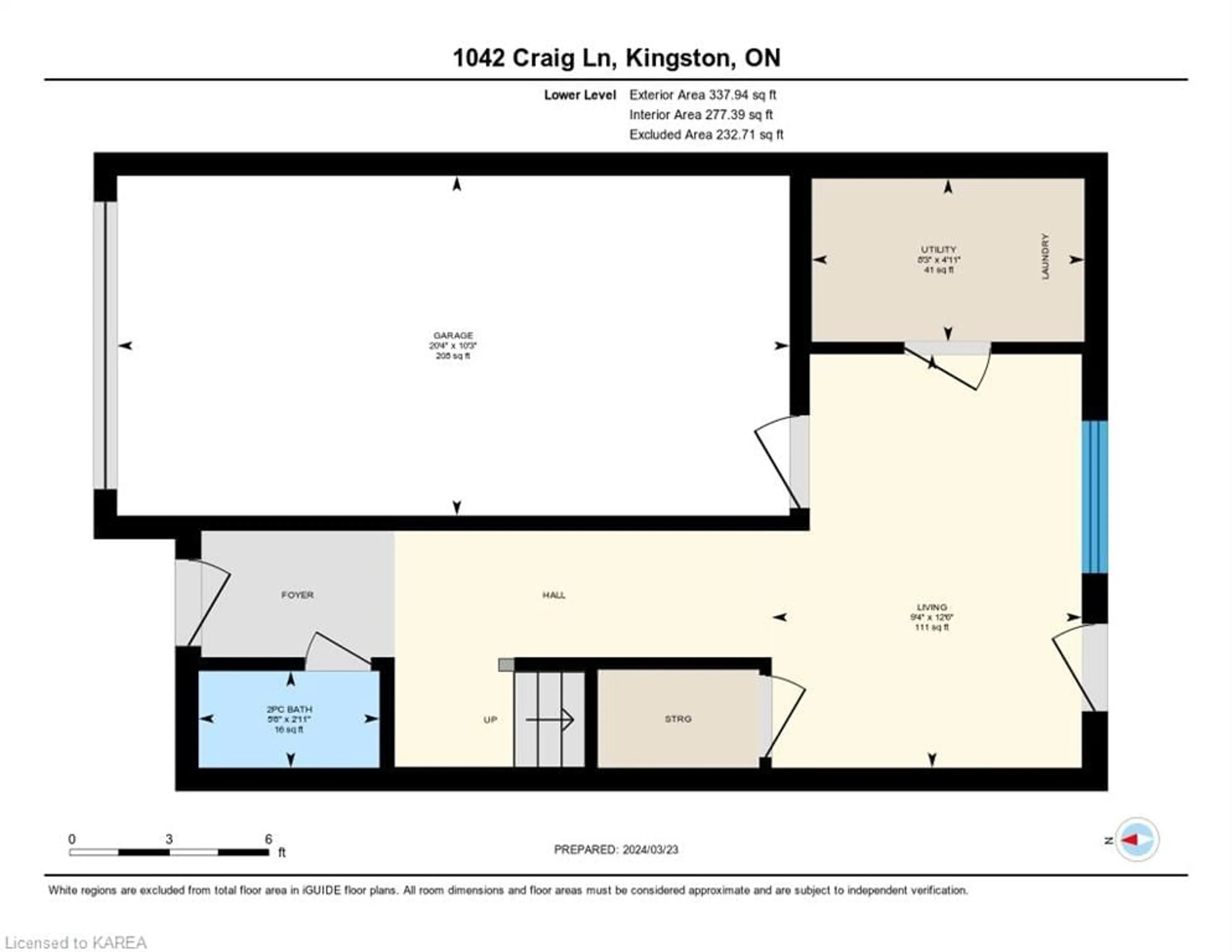 Floor plan for 1042 Craig Lane, Kingston Ontario K7M 7R9
