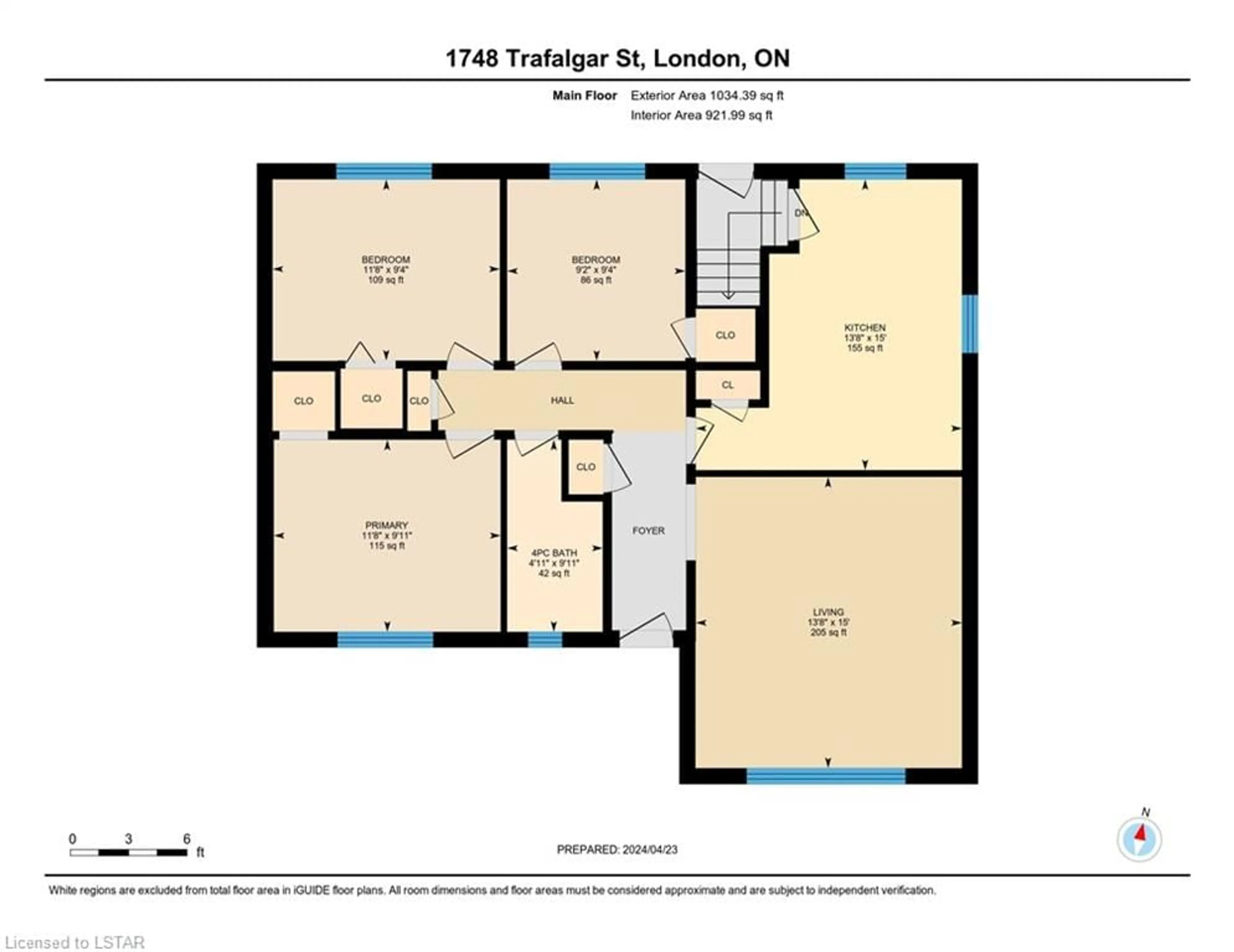 Floor plan for 1748 Trafalgar St, London Ontario N5W 1X5