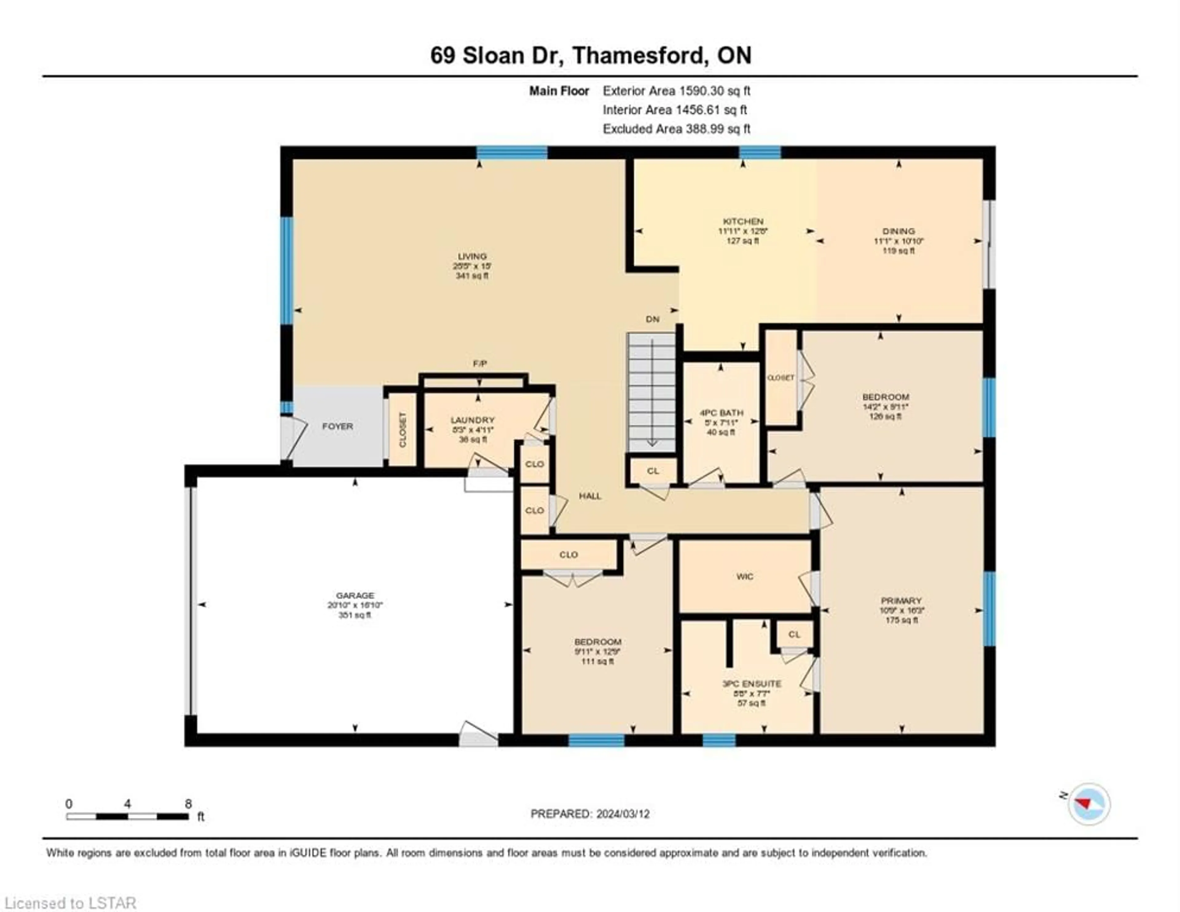 Floor plan for 69 Sloan Dr, Thamesford Ontario N0M 2M0