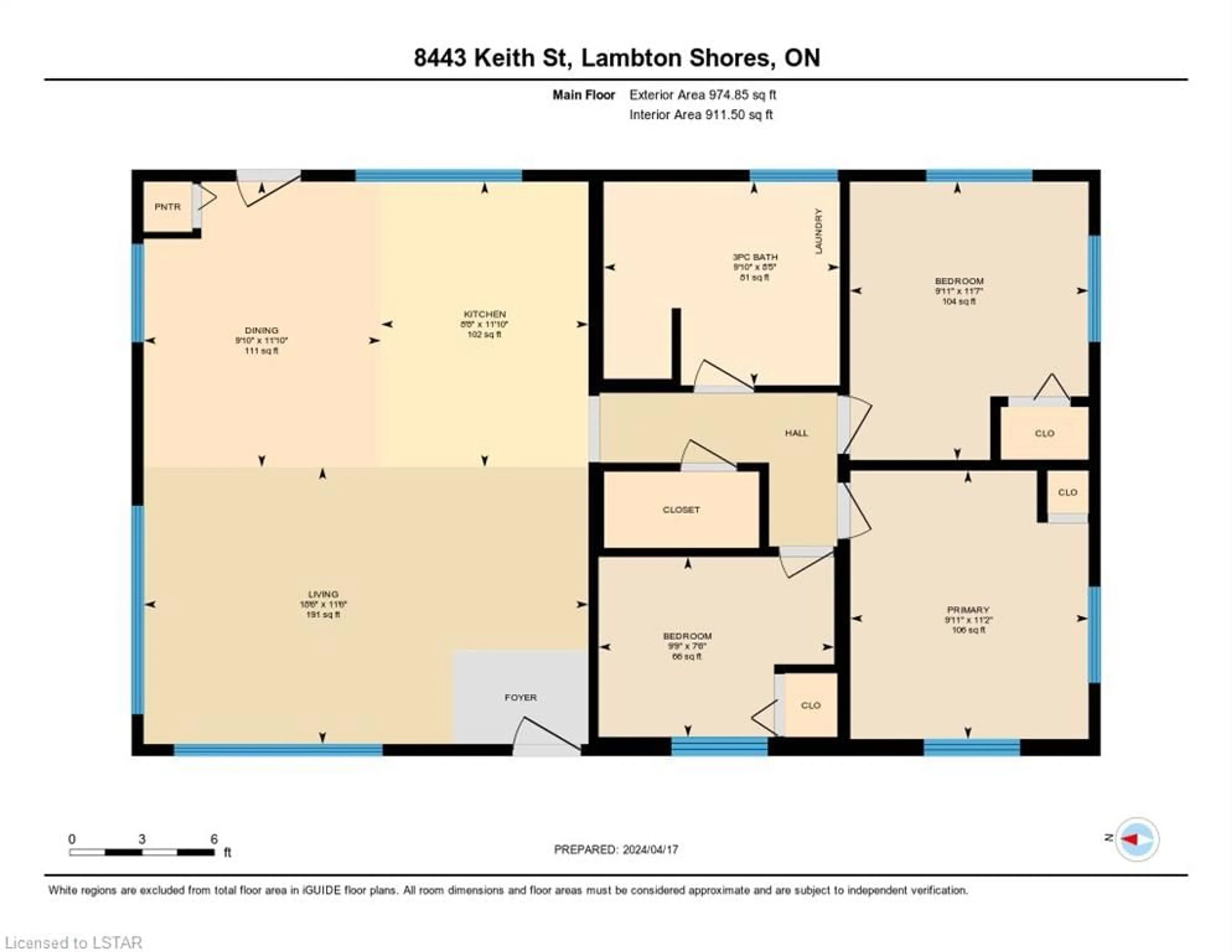 Floor plan for 8443 Keith St, Forest Ontario N0N 1J7