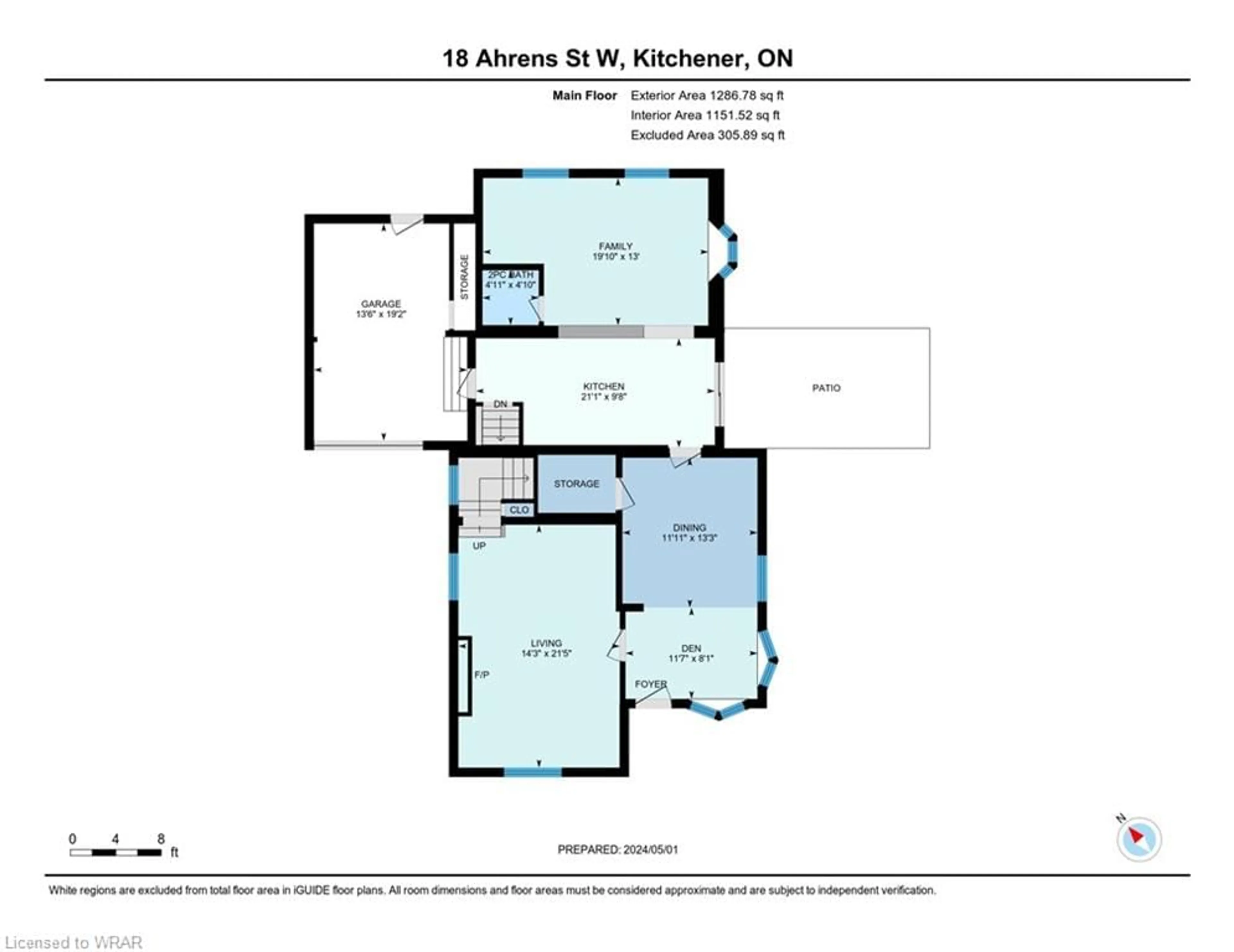 Floor plan for 18 Ahrens St, Kitchener Ontario N2H 4B7