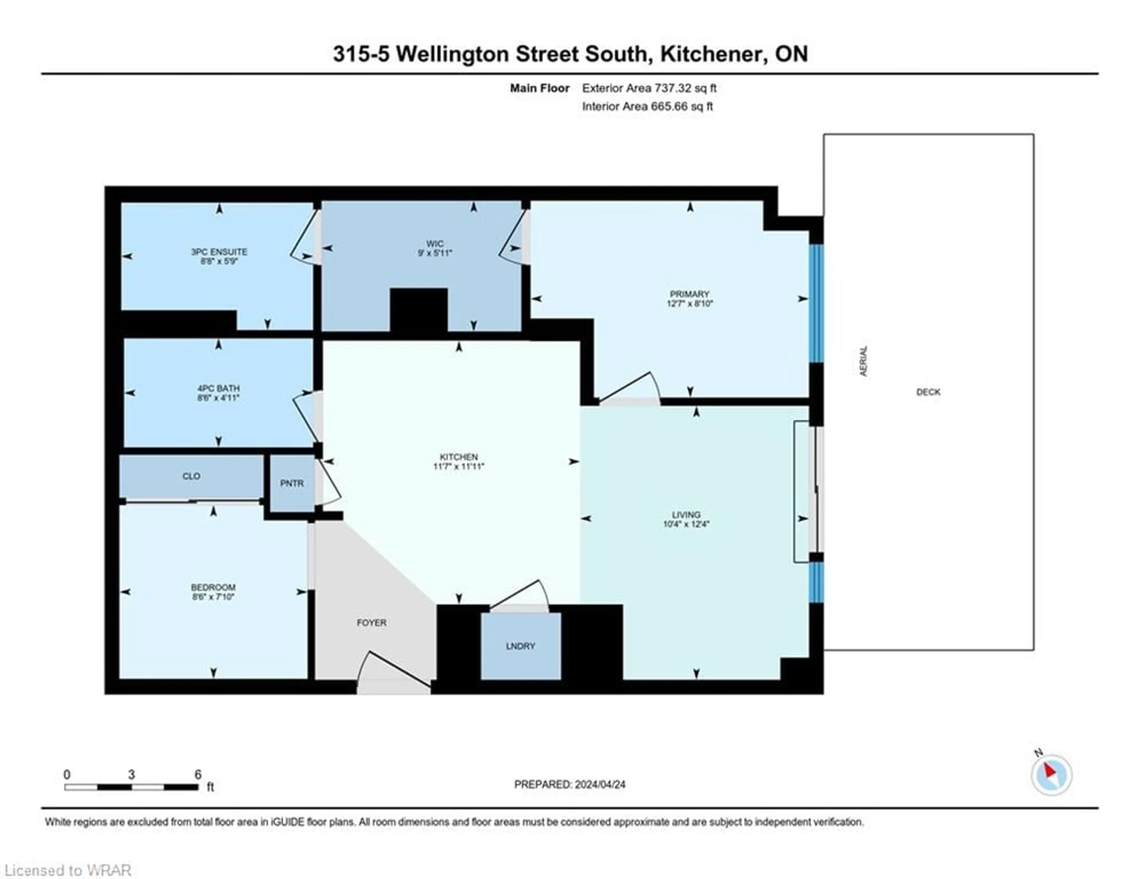 Floor plan for 5 Wellington St #315, Kitchener Ontario N2G 0E3