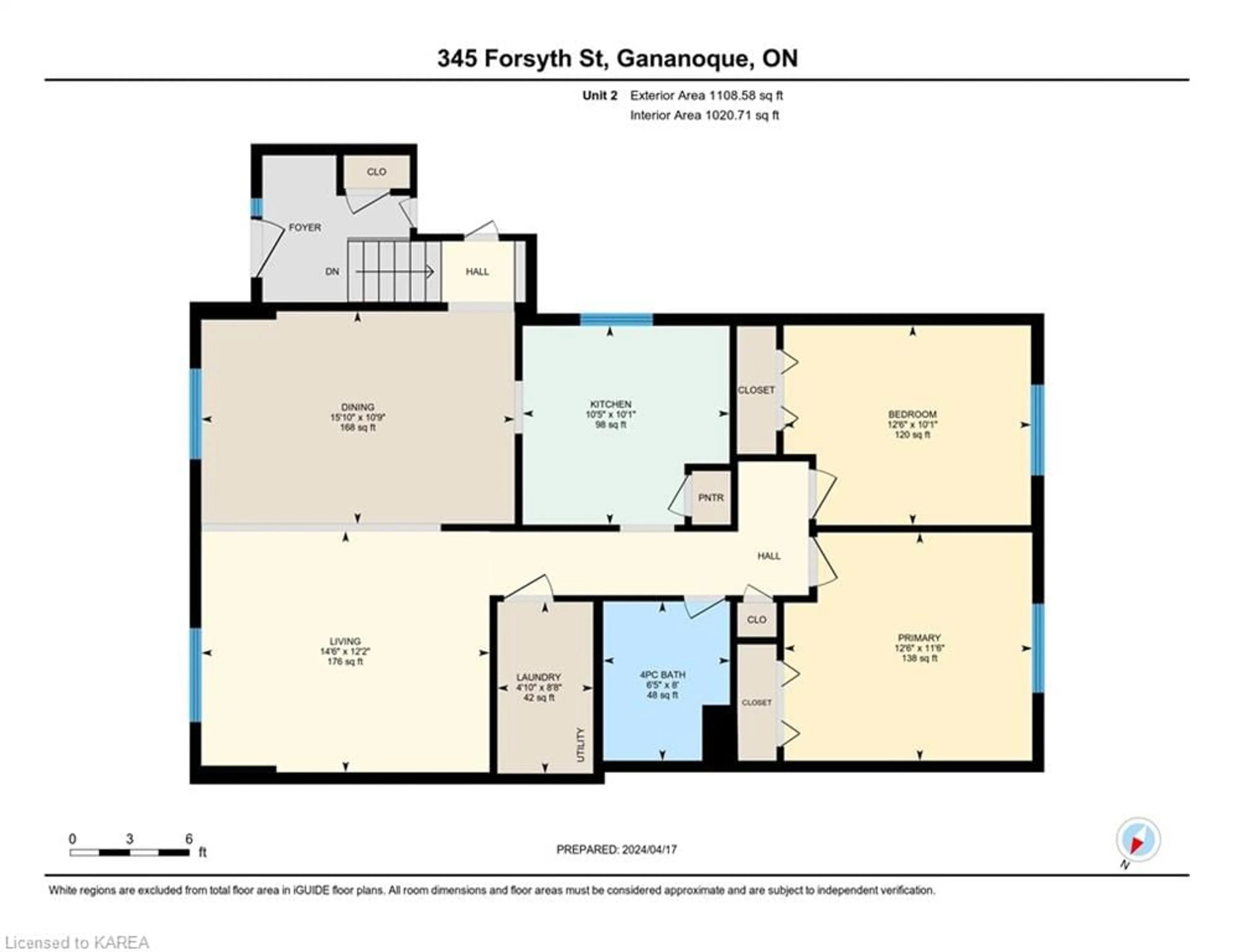 Floor plan for 343-345 Forsyth St, Gananoque Ontario K7G 3B4