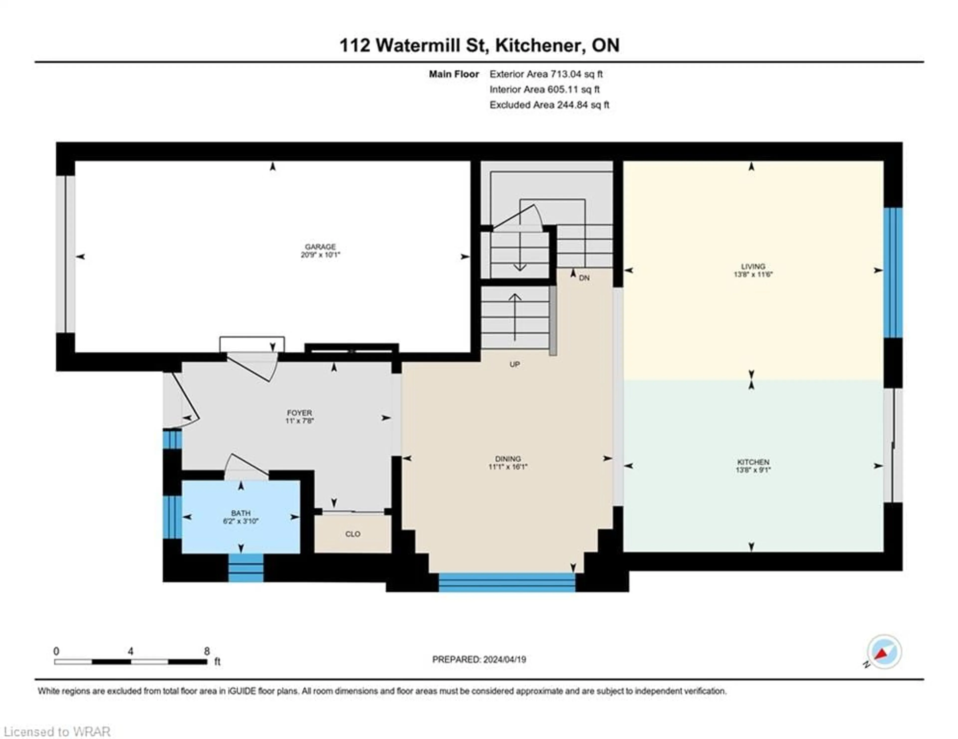 Floor plan for 112 Watermill St, Kitchener Ontario N2P 0H3