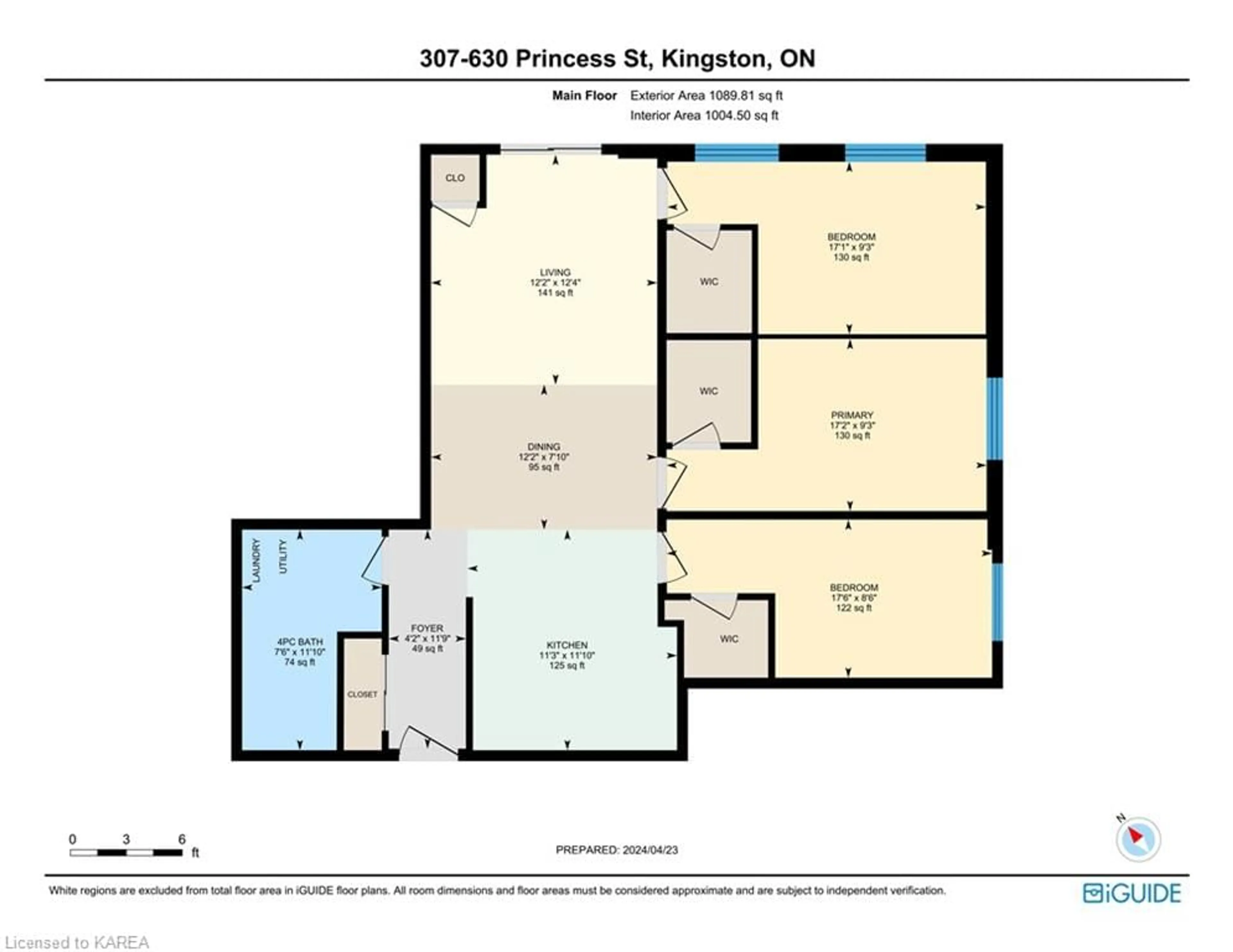 Floor plan for 630 Princess St #307, Kingston Ontario K7L 1E5