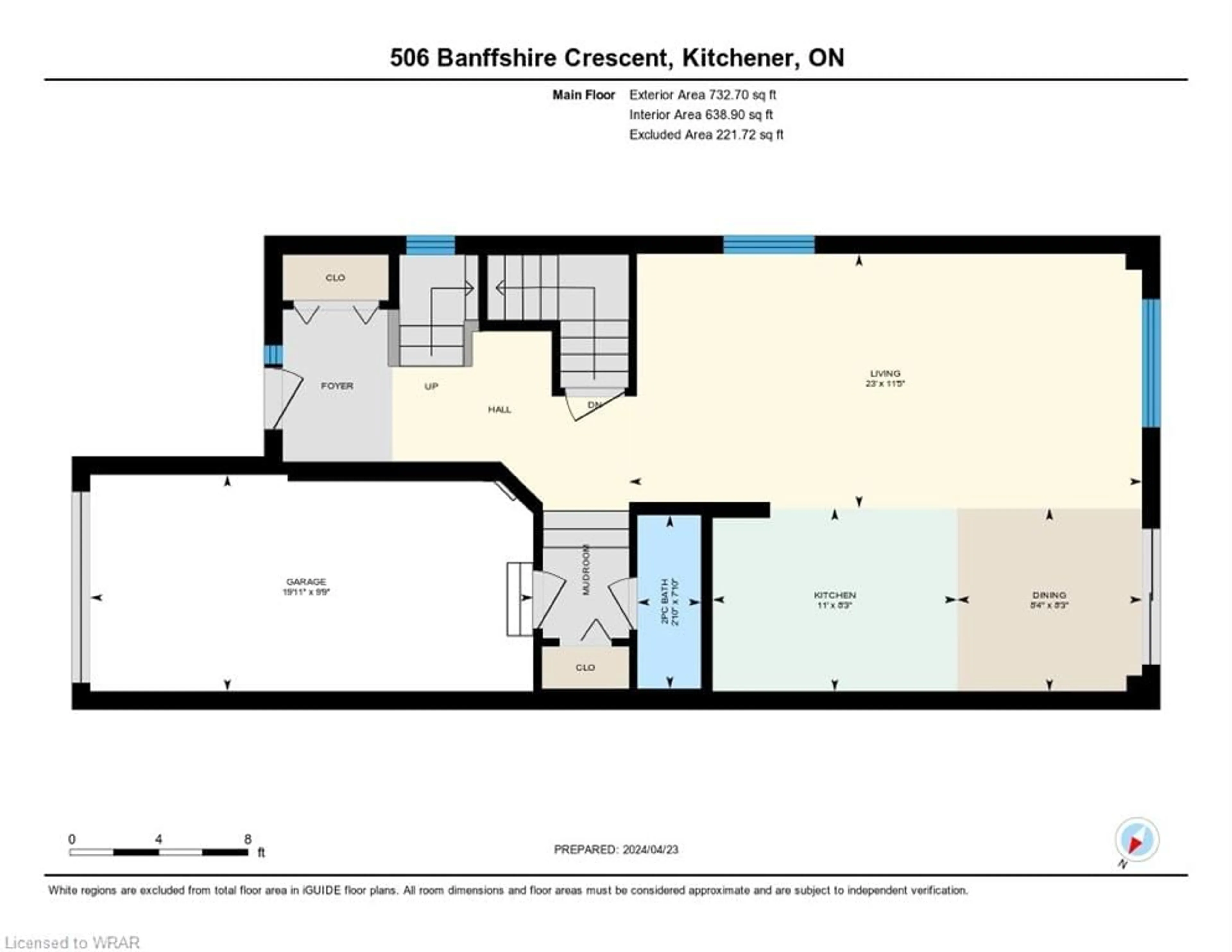 Floor plan for 506 Banffshire Cres, Kitchener Ontario N2R 1X1
