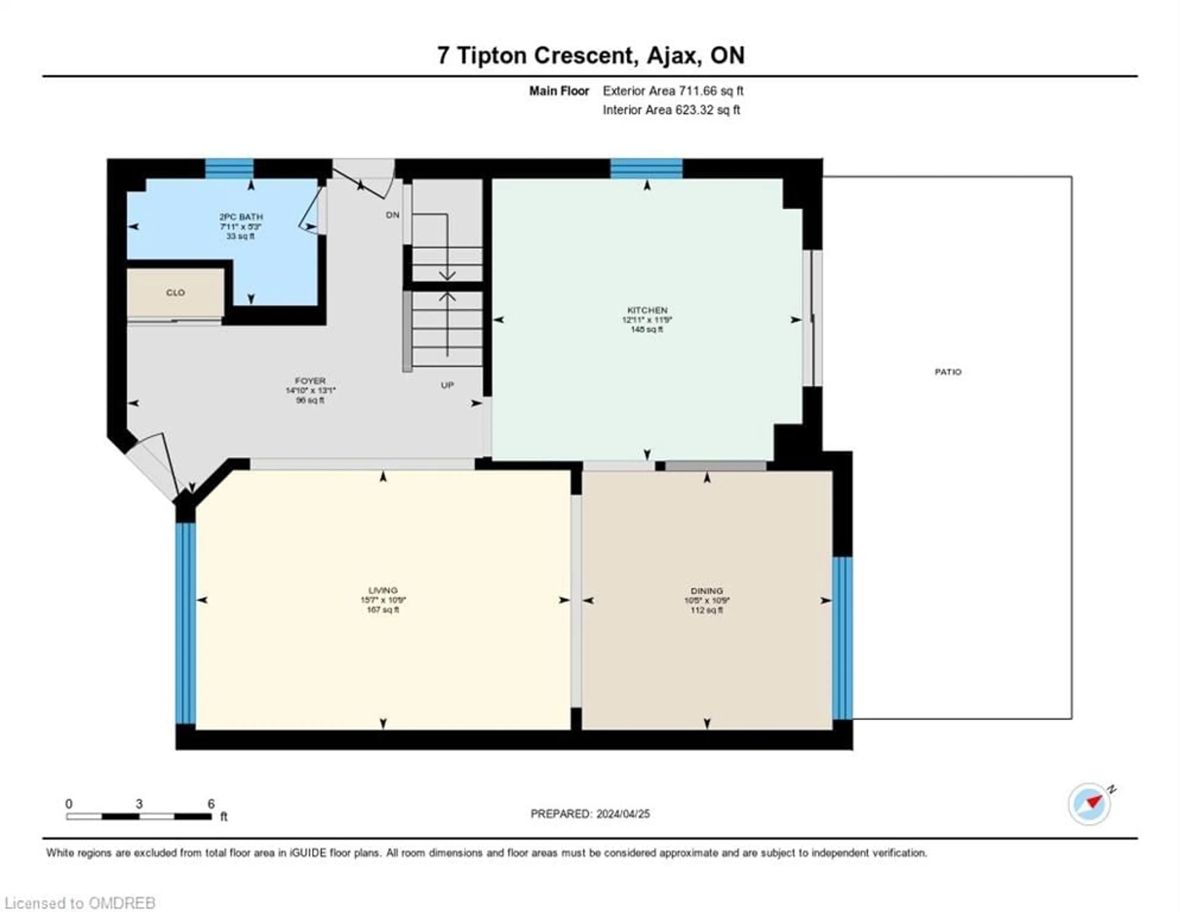 Floor plan for 7 Tipton Cres, Ajax Ontario L1T 2L1