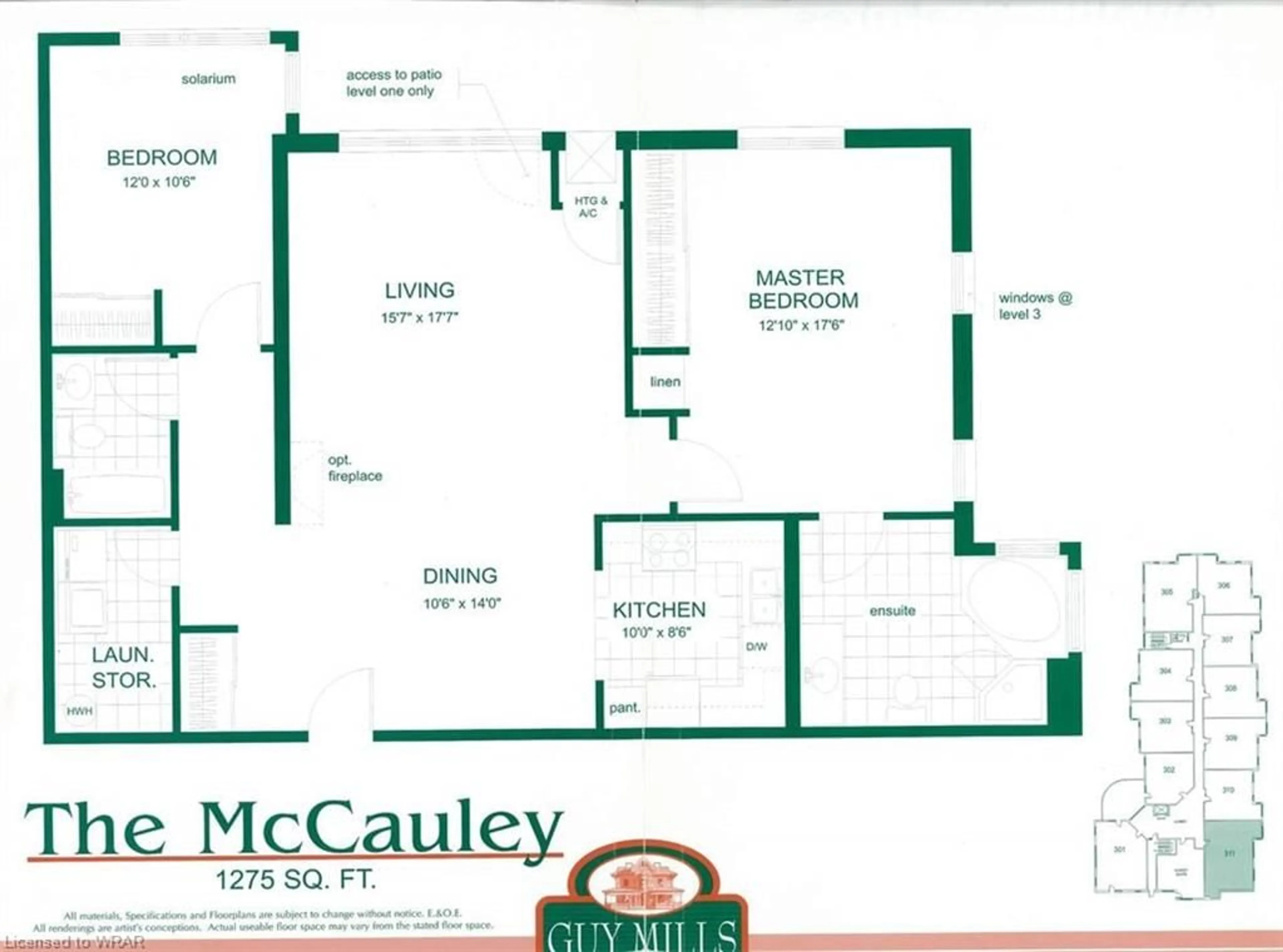 Floor plan for 8 Huron St #311, Lindsay Ontario K9V 6K3