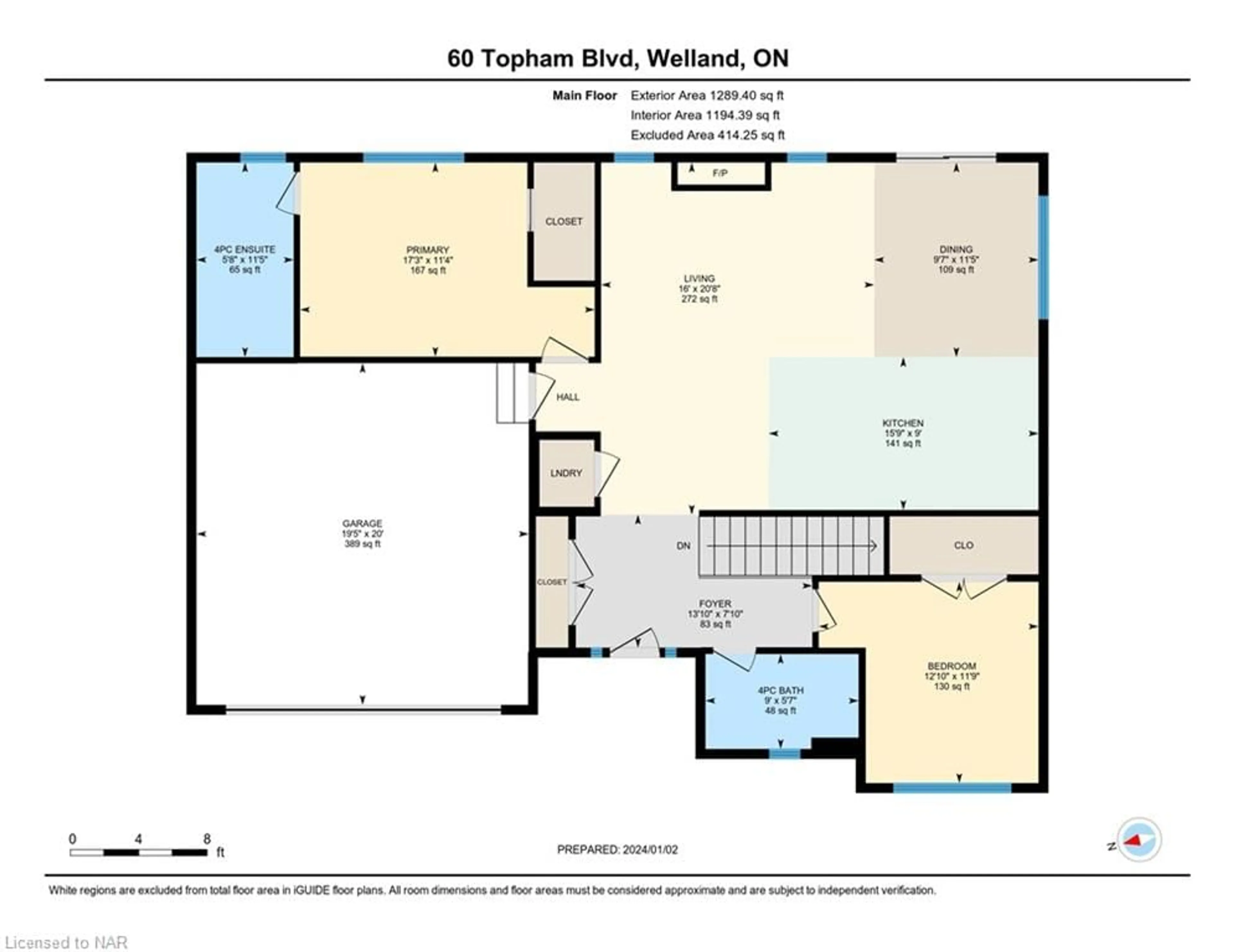 Floor plan for 60 Topham Blvd, Welland Ontario L3C 3G2