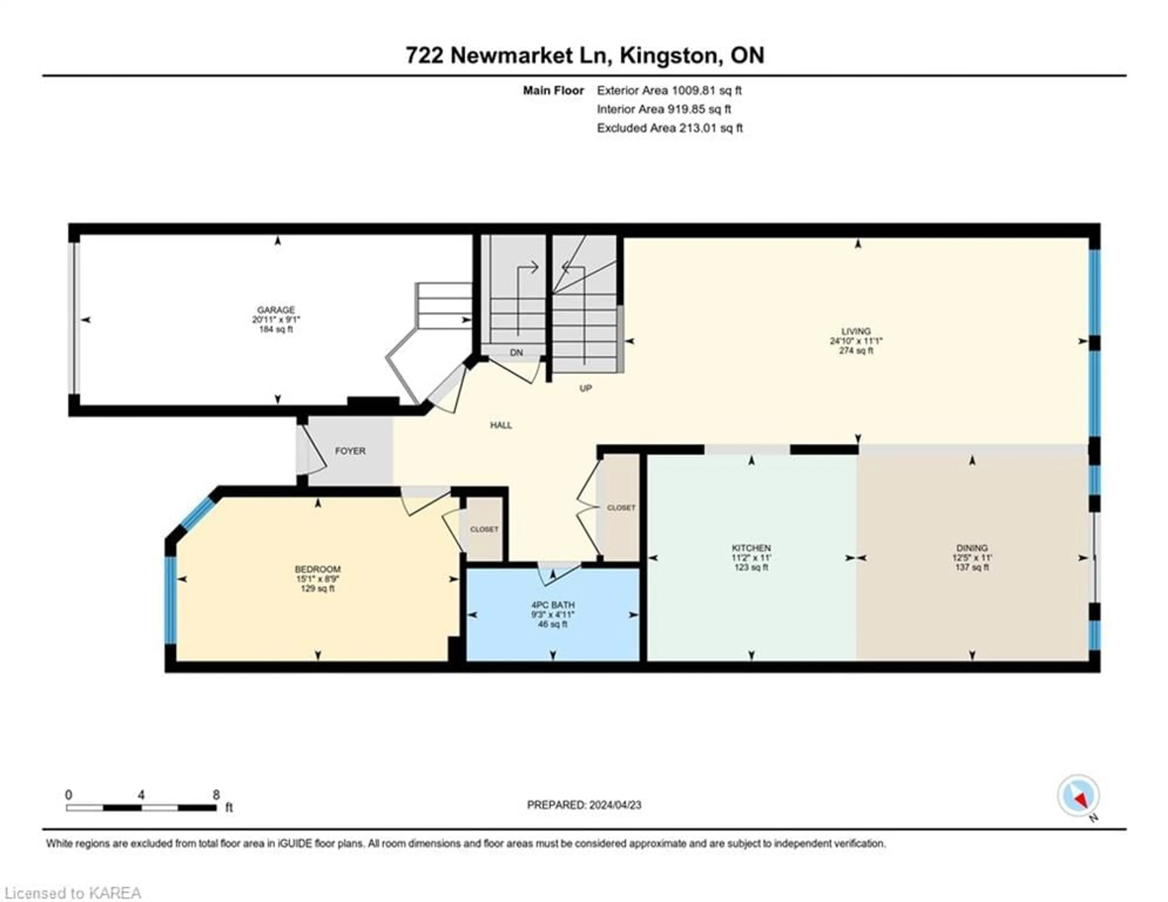 Floor plan for 722 Newmarket Lane, Kingston Ontario K7K 0C8