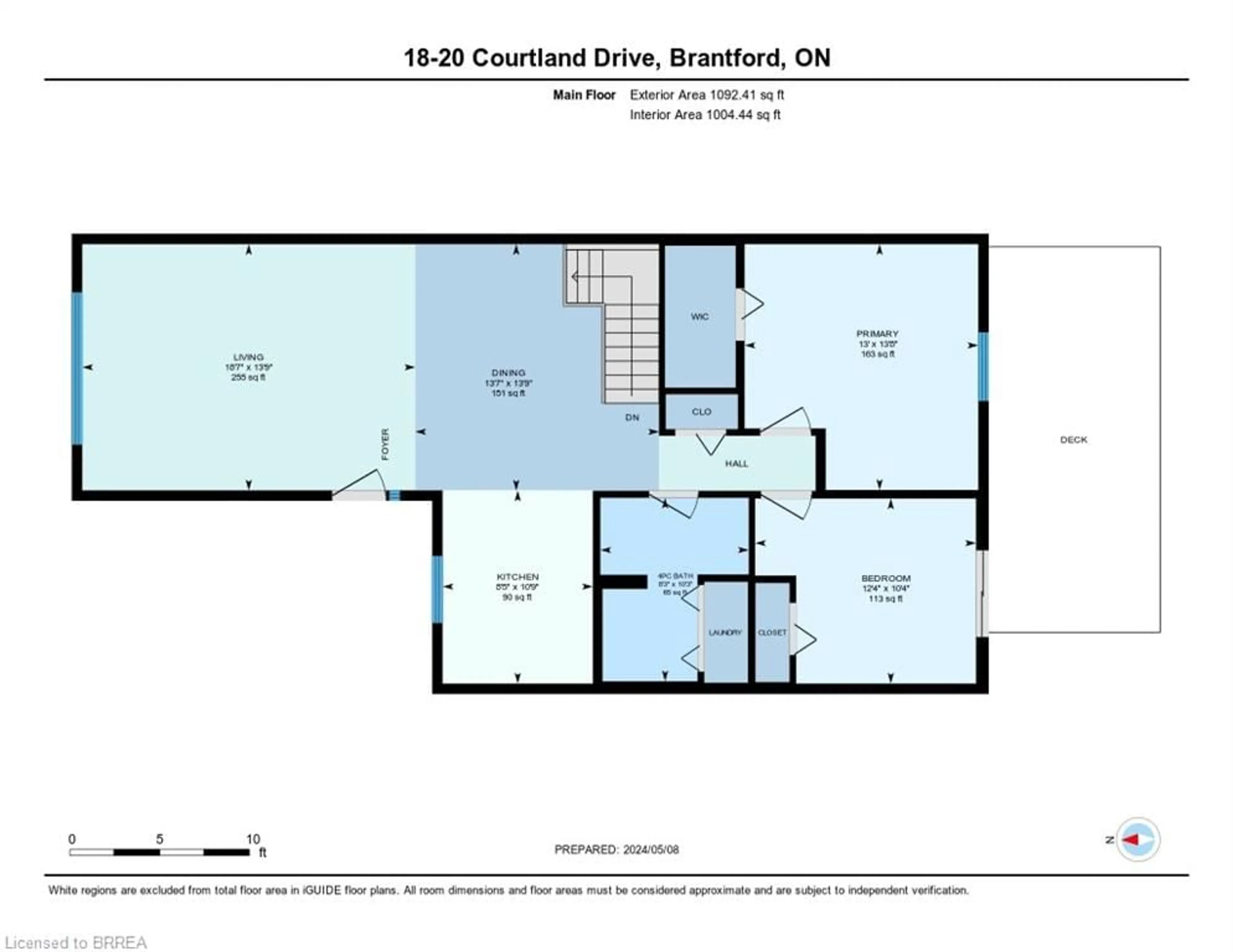 Floor plan for 20 Courtland Dr #18, Brantford Ontario N3R 7Y2