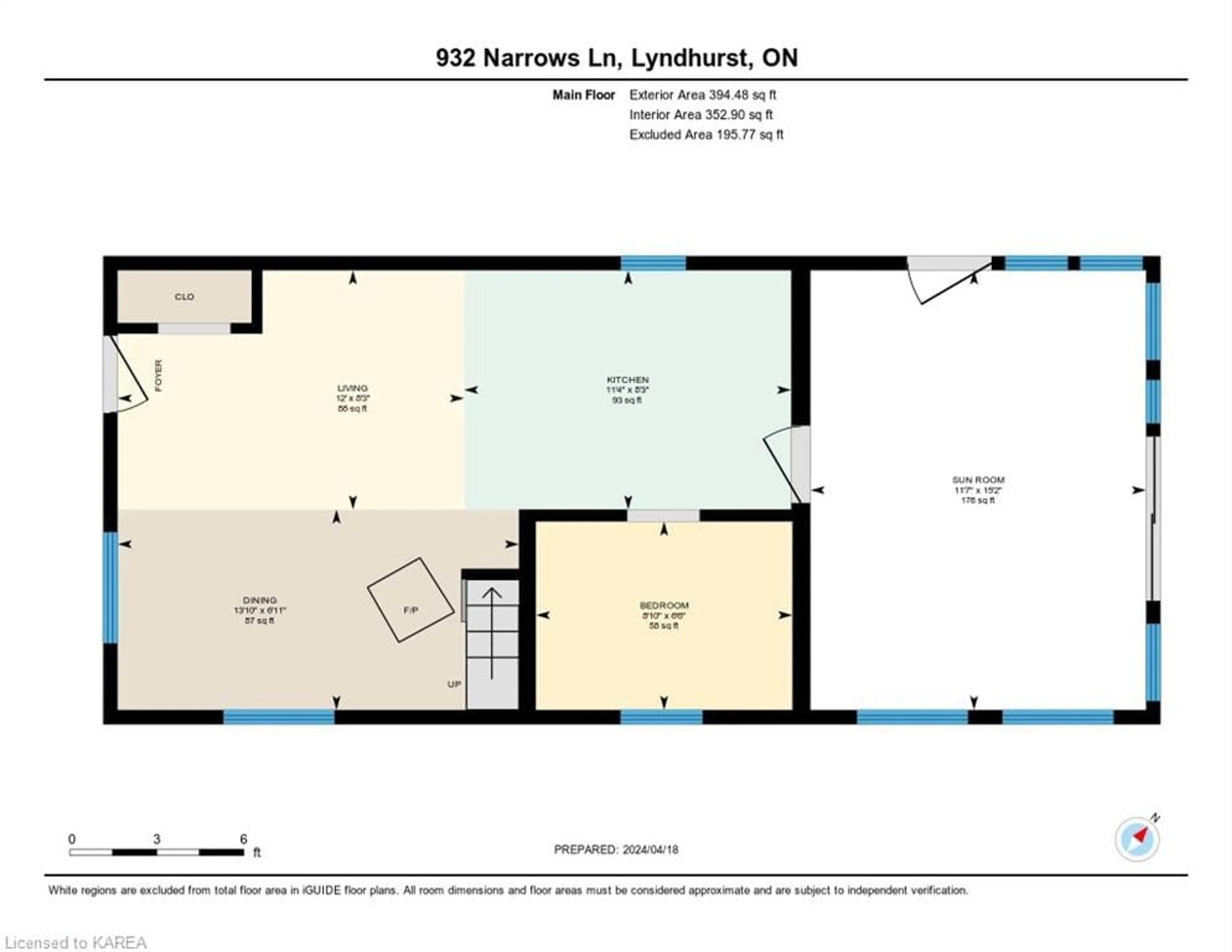 Floor plan for 932 Narrows Lane, Lyndhurst Ontario K0E 1N0