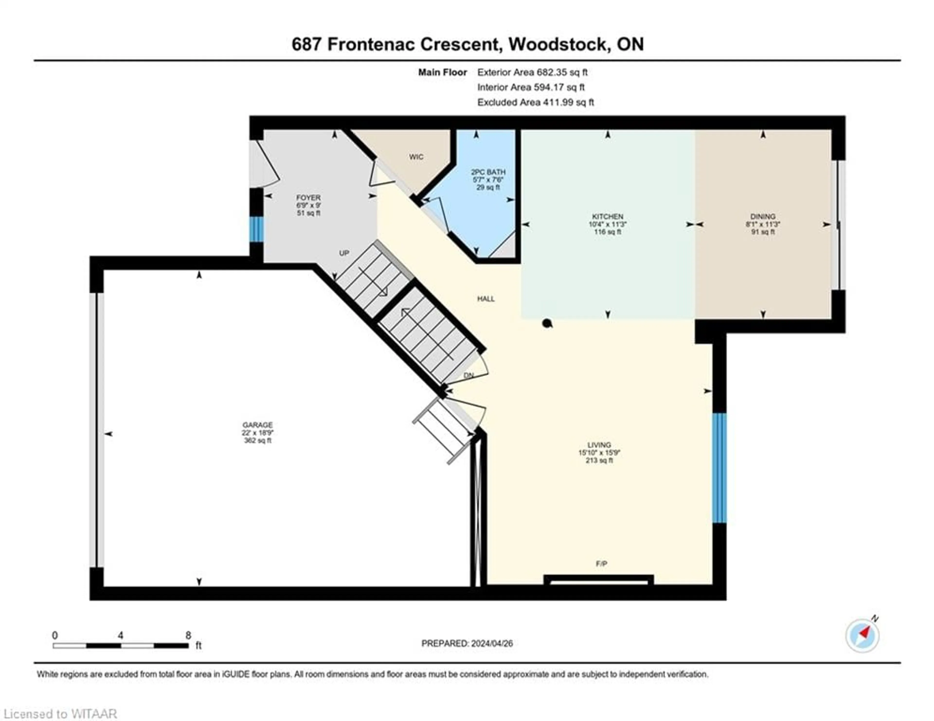 Floor plan for 687 Frontenac Cres, Woodstock Ontario N4V 0B2