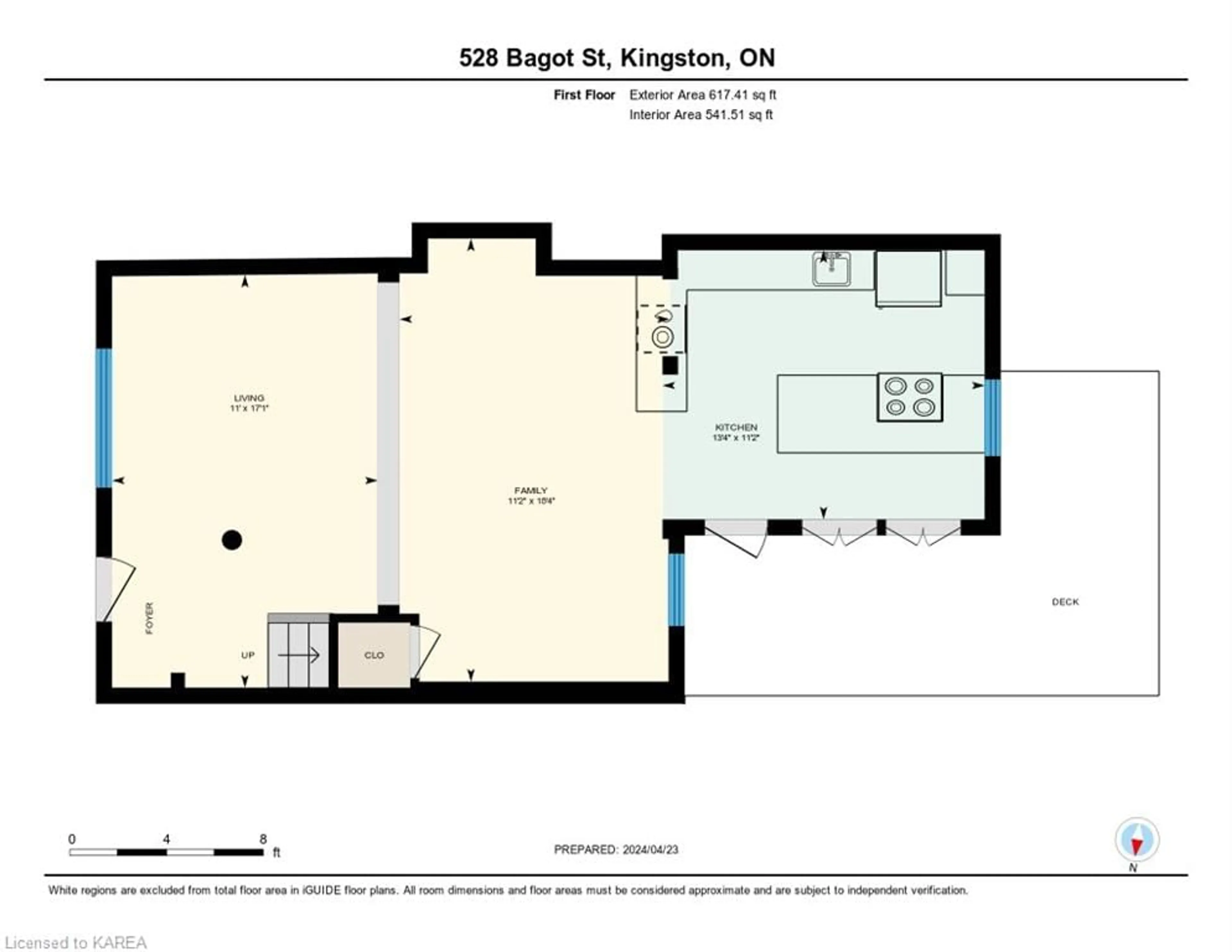 Floor plan for 528 Bagot St, Kingston Ontario K7K 3C9