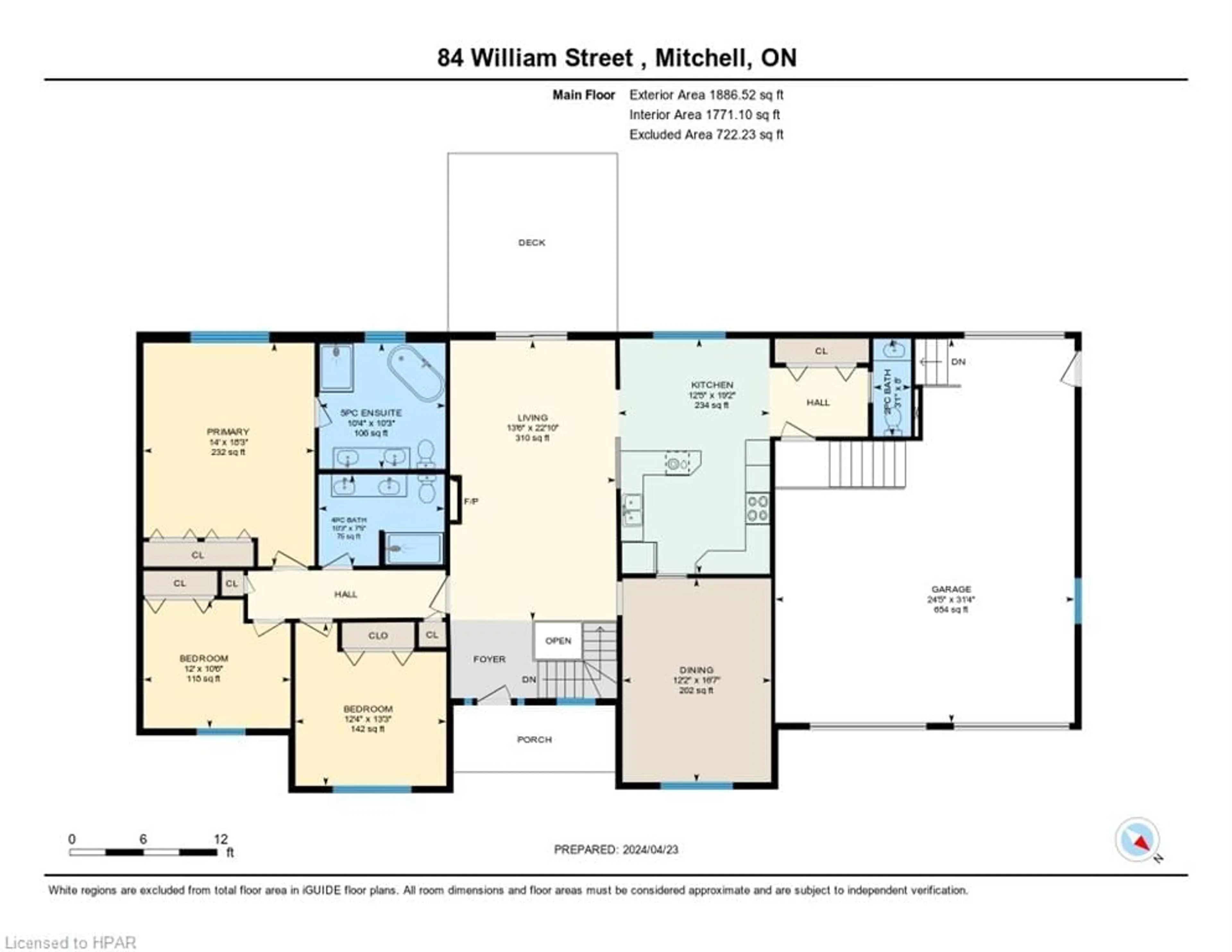 Floor plan for 84 William St, Mitchell Ontario N0K 1N0