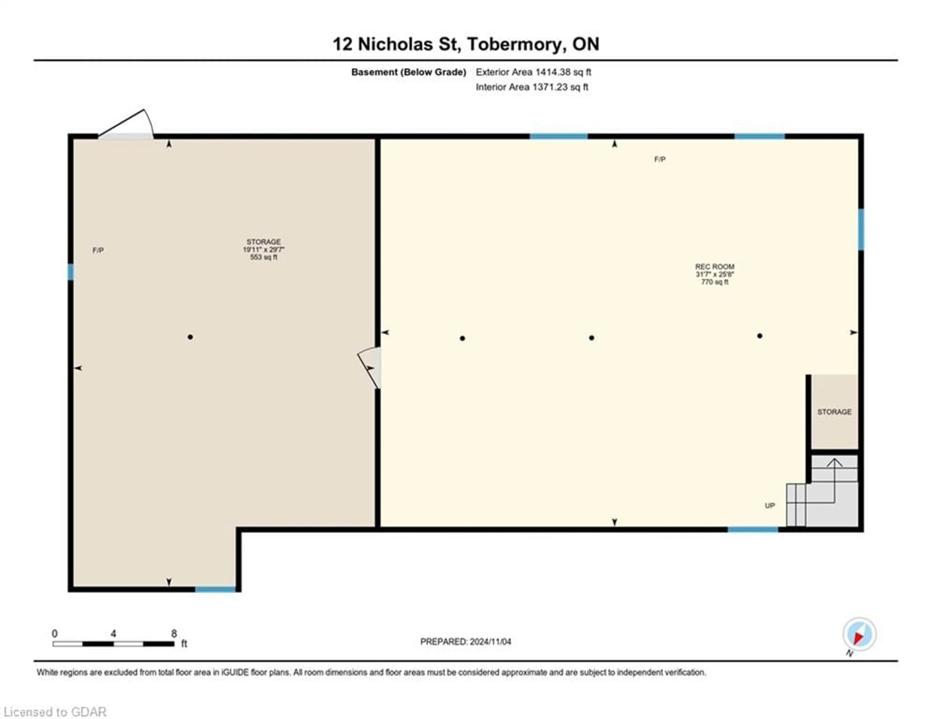 Floor plan for 12 Nicholas St, Tobermory Ontario N0H 2R0