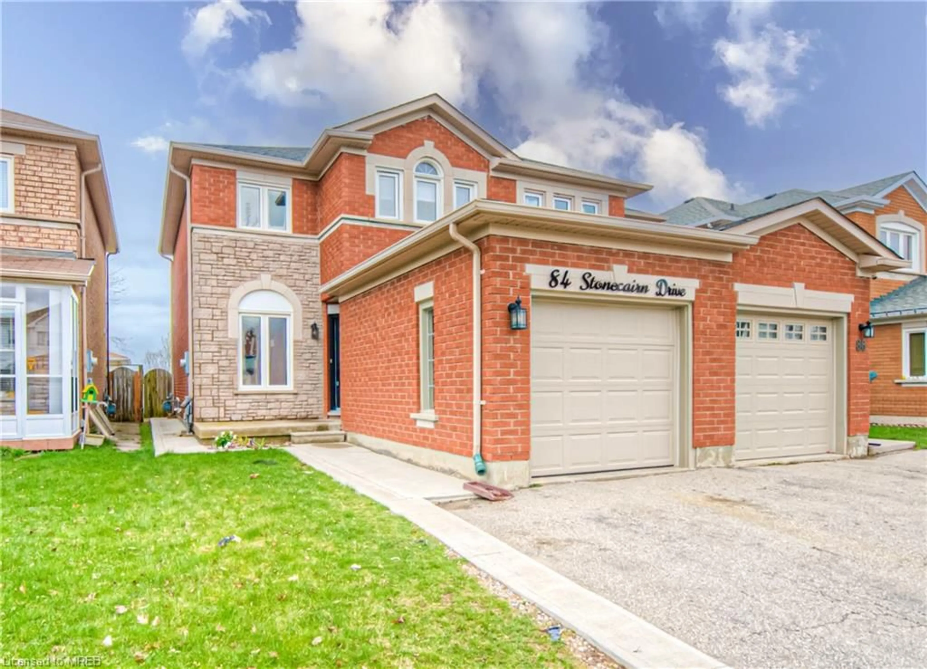 Home with brick exterior material for 84 Stonecairn Dr, Cambridge Ontario N1T 1W3