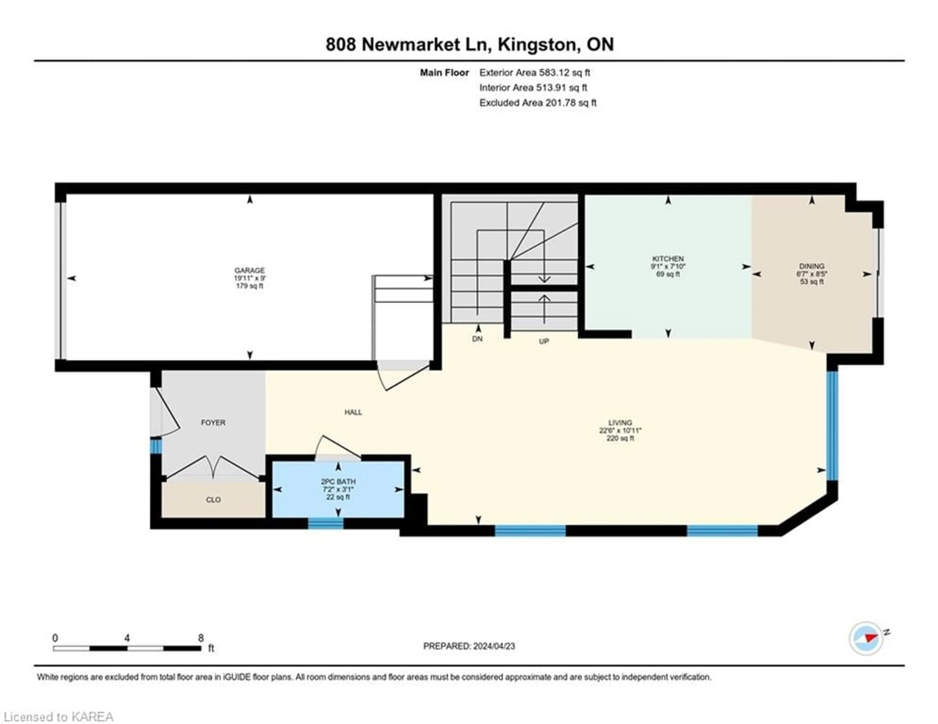 Floor plan for 808 Newmarket Lane, Kingston Ontario K7K 0C8