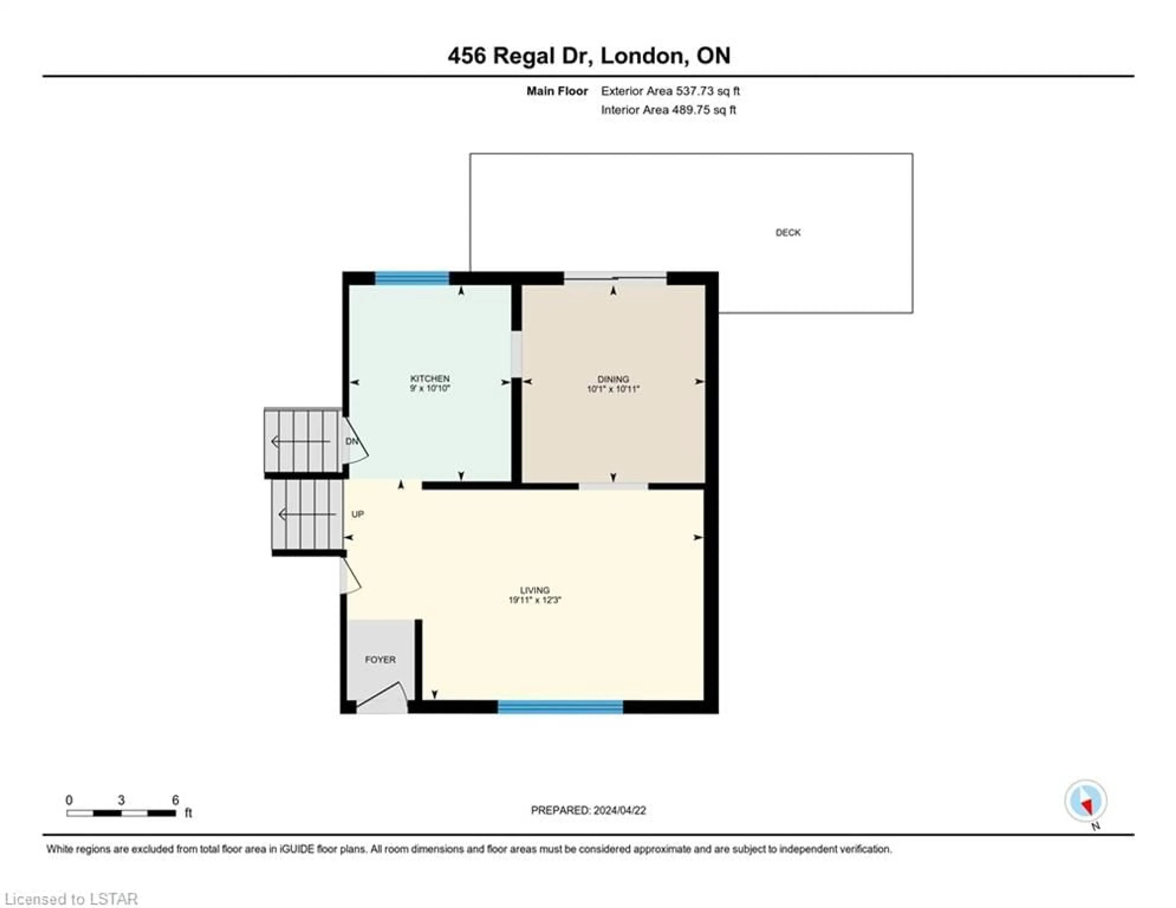 Floor plan for 456 Regal Dr, London Ontario N5Y 1J9