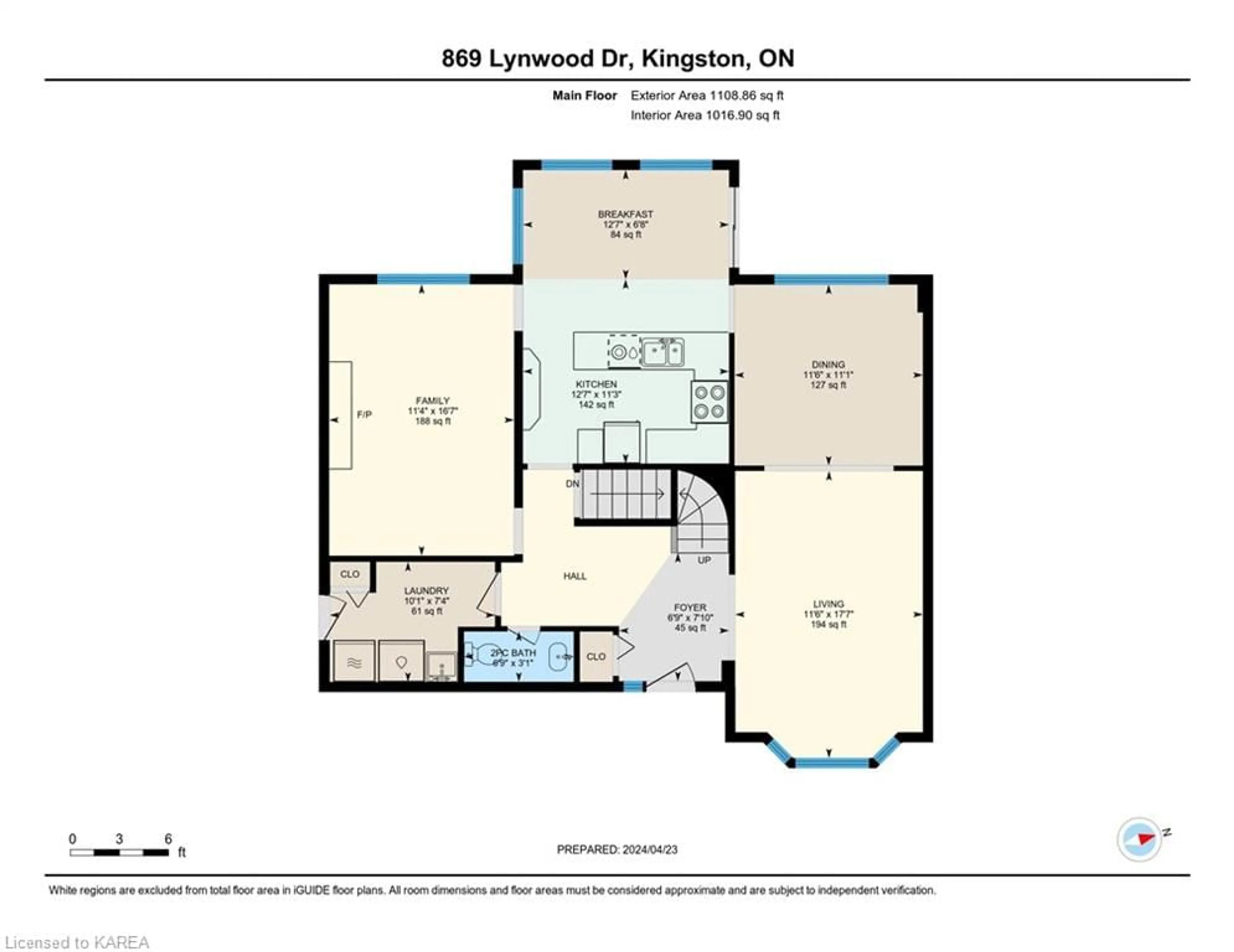 Floor plan for 869 Lynwood Dr, Kingston Ontario K7P 2K6