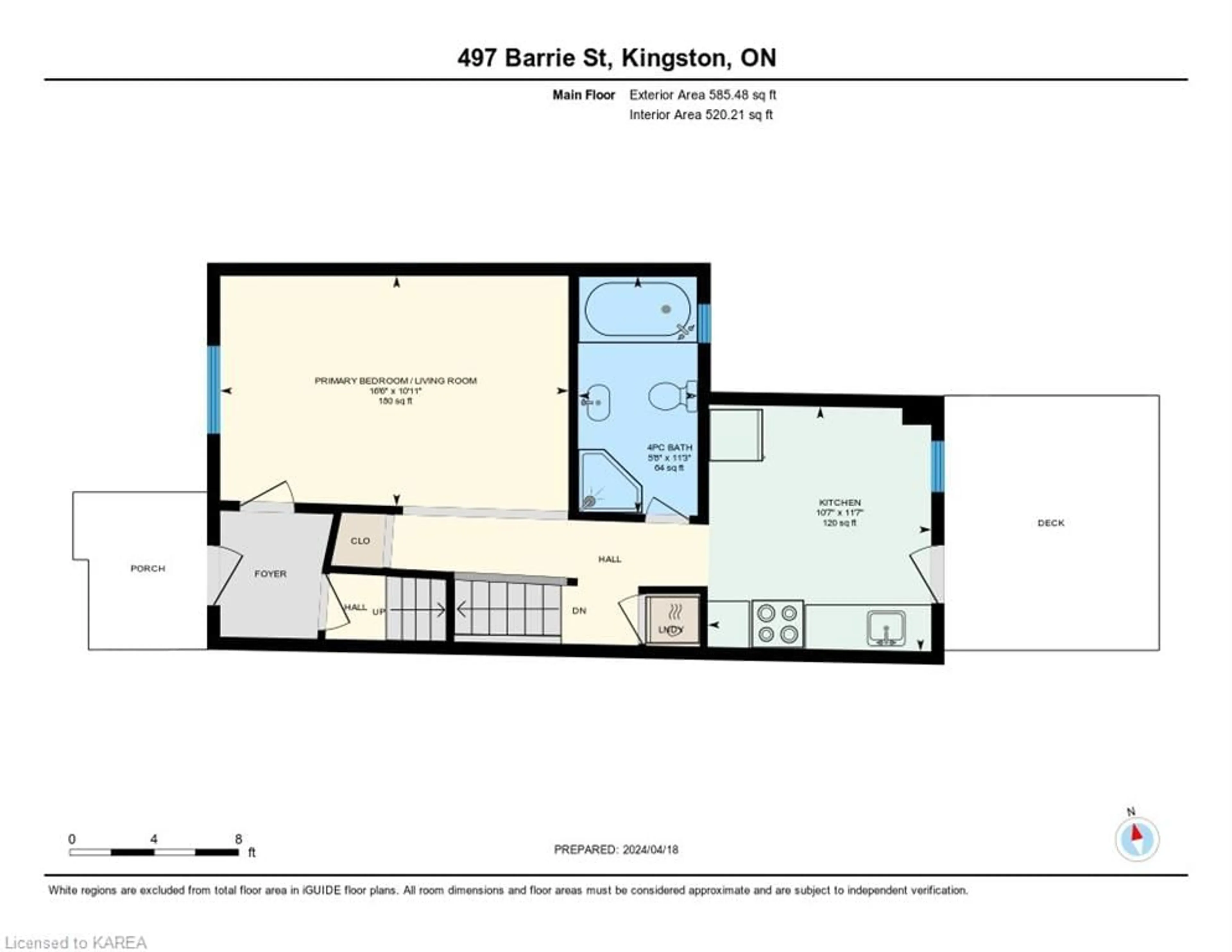 Floor plan for 497 Barrie St, Kingston Ontario K7K 3V4
