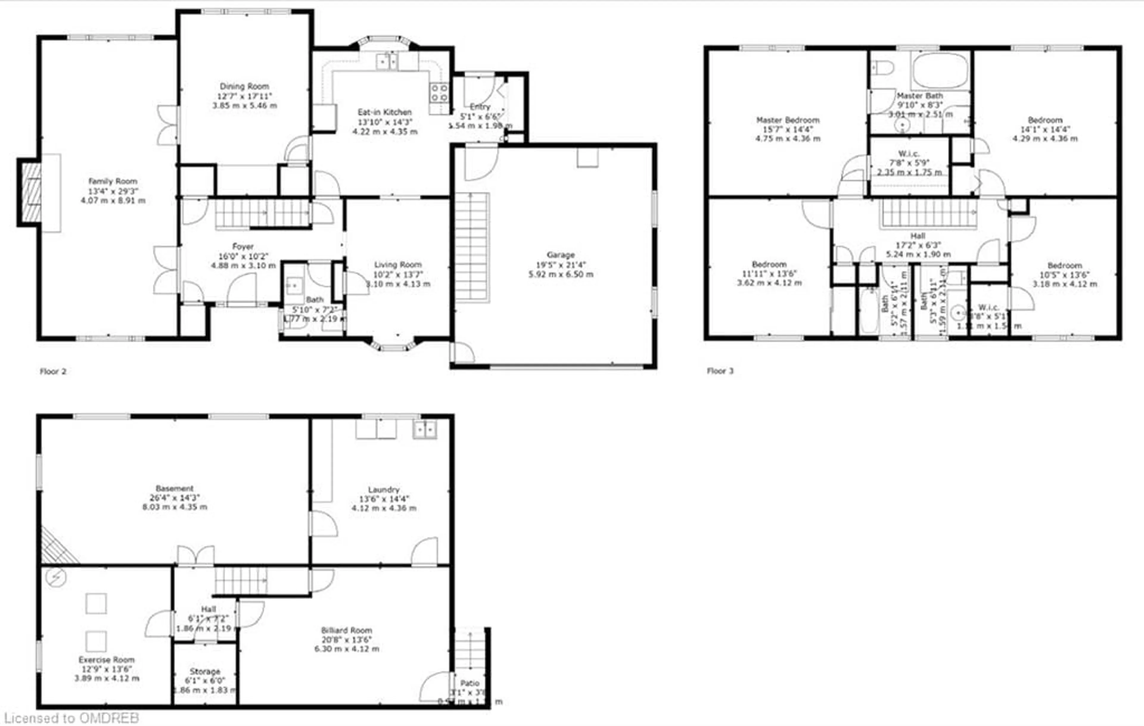 Floor plan for 1462 Chasehurst Dr, Mississauga Ontario L5J 3A7