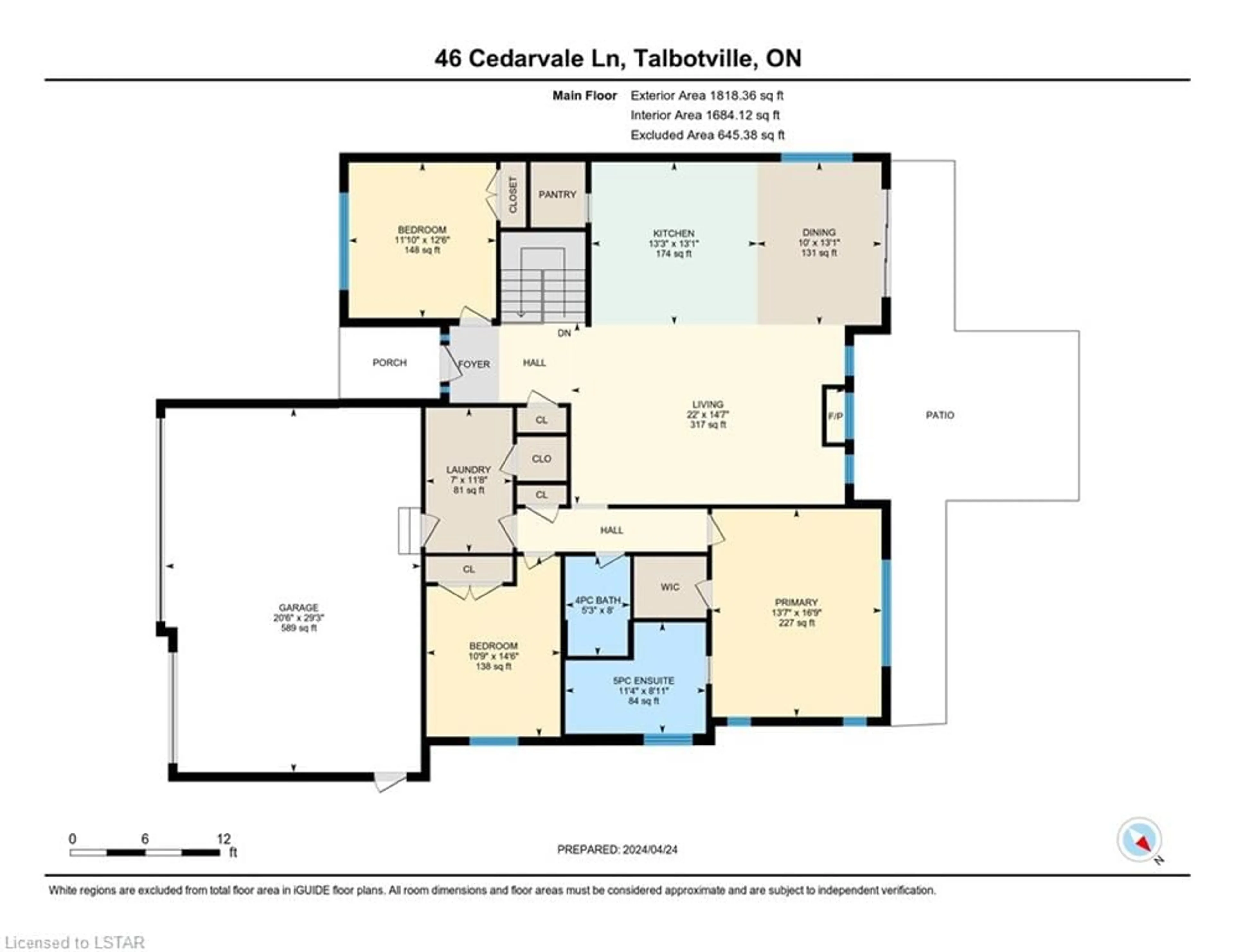 Floor plan for 46 Cedarvale Lane, Talbotville Ontario N5P 0E9