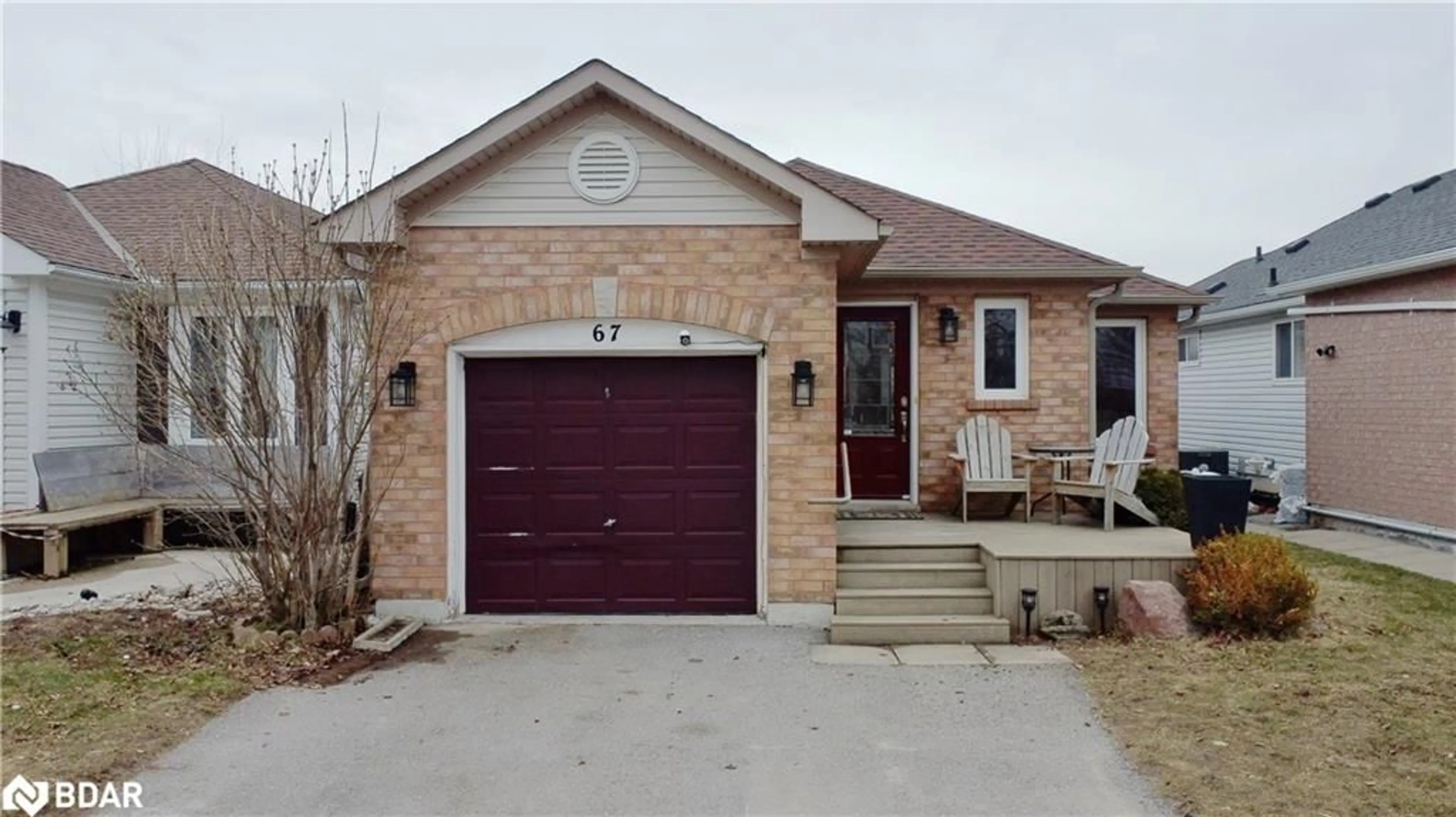Home with brick exterior material for 67 Moir Cres, Barrie Ontario L4N 8B2
