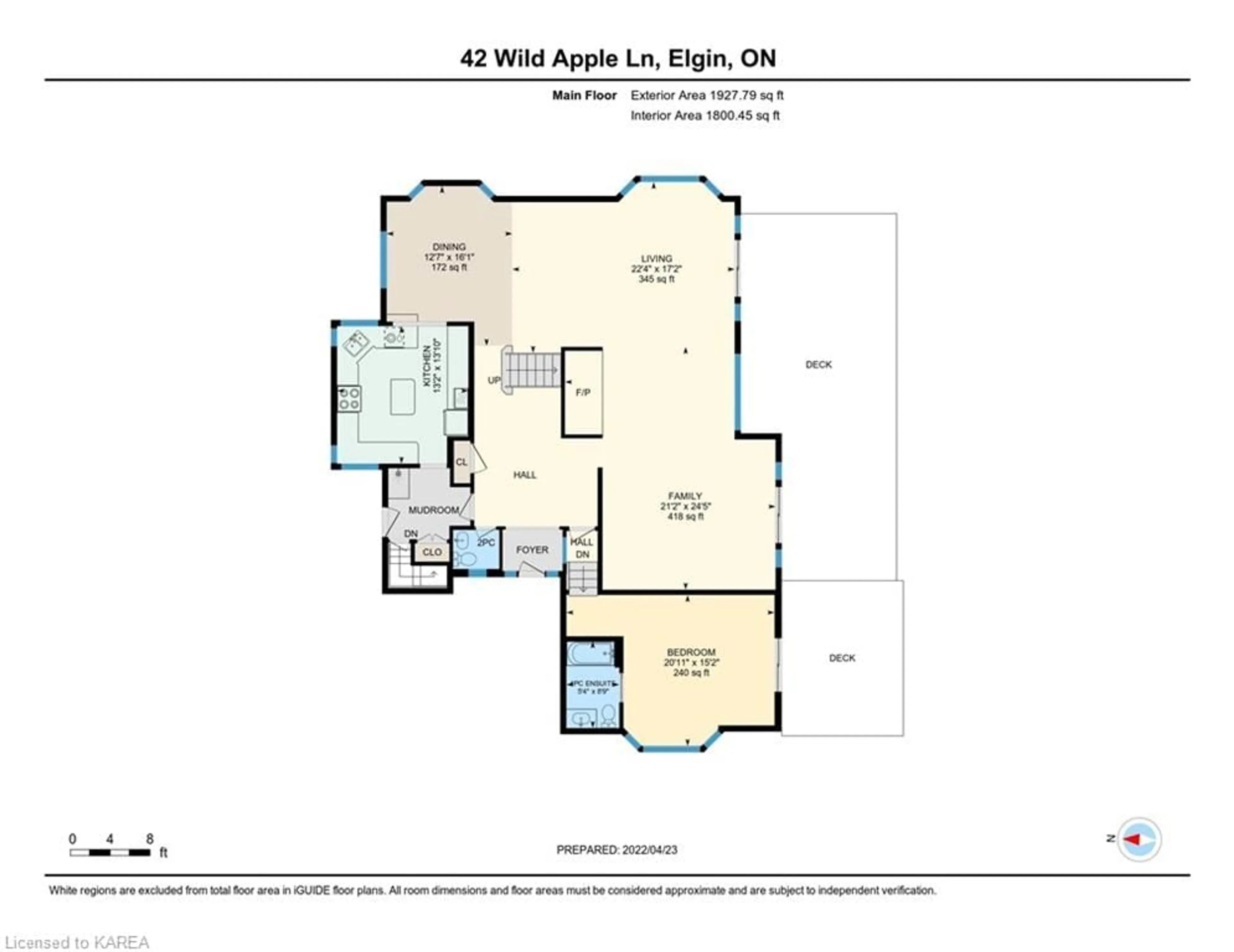 Floor plan for 42 Wild Apple Lane, Elgin Ontario K0G 1E0