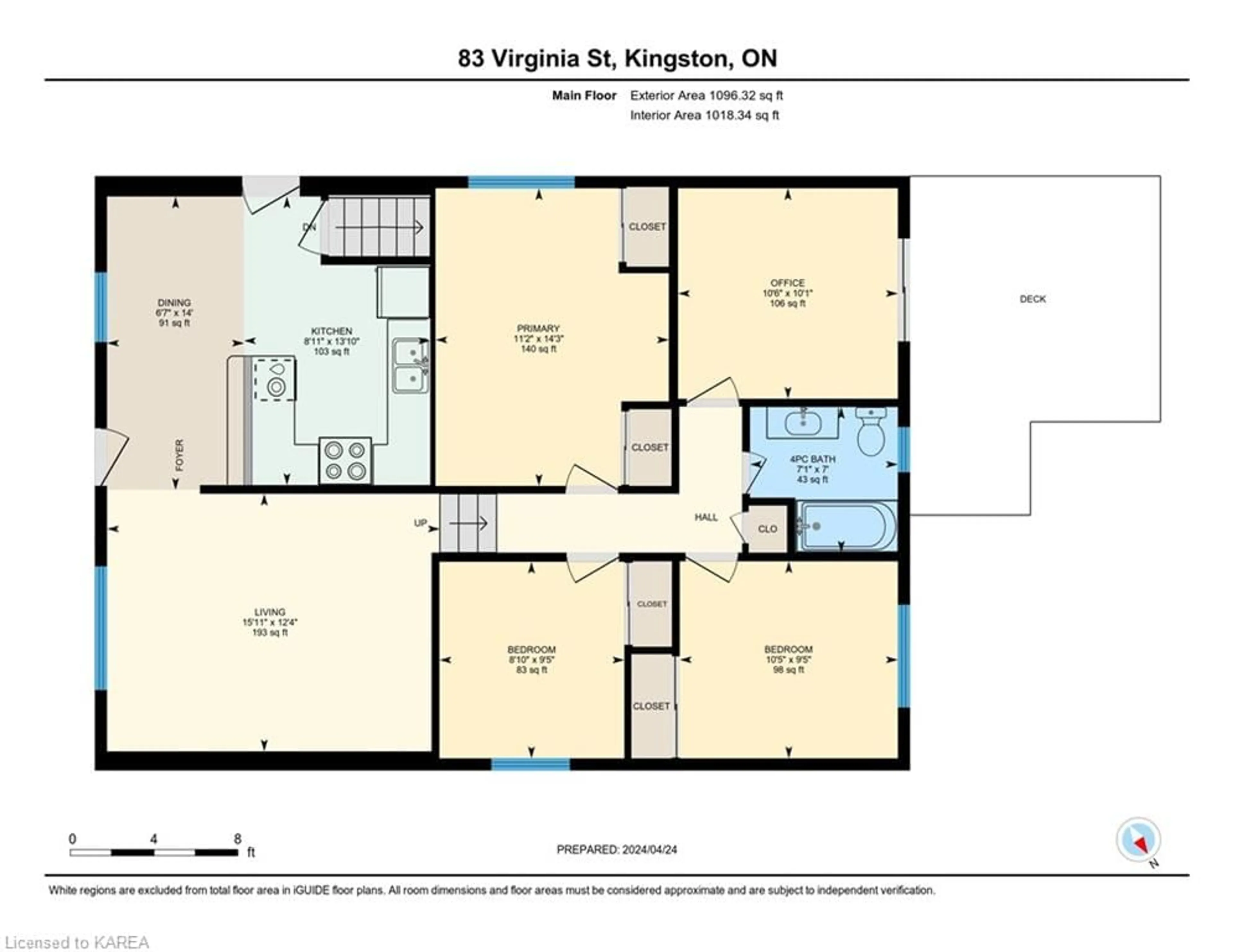 Floor plan for 83 Virginia St, Kingston Ontario K7K 5Y3