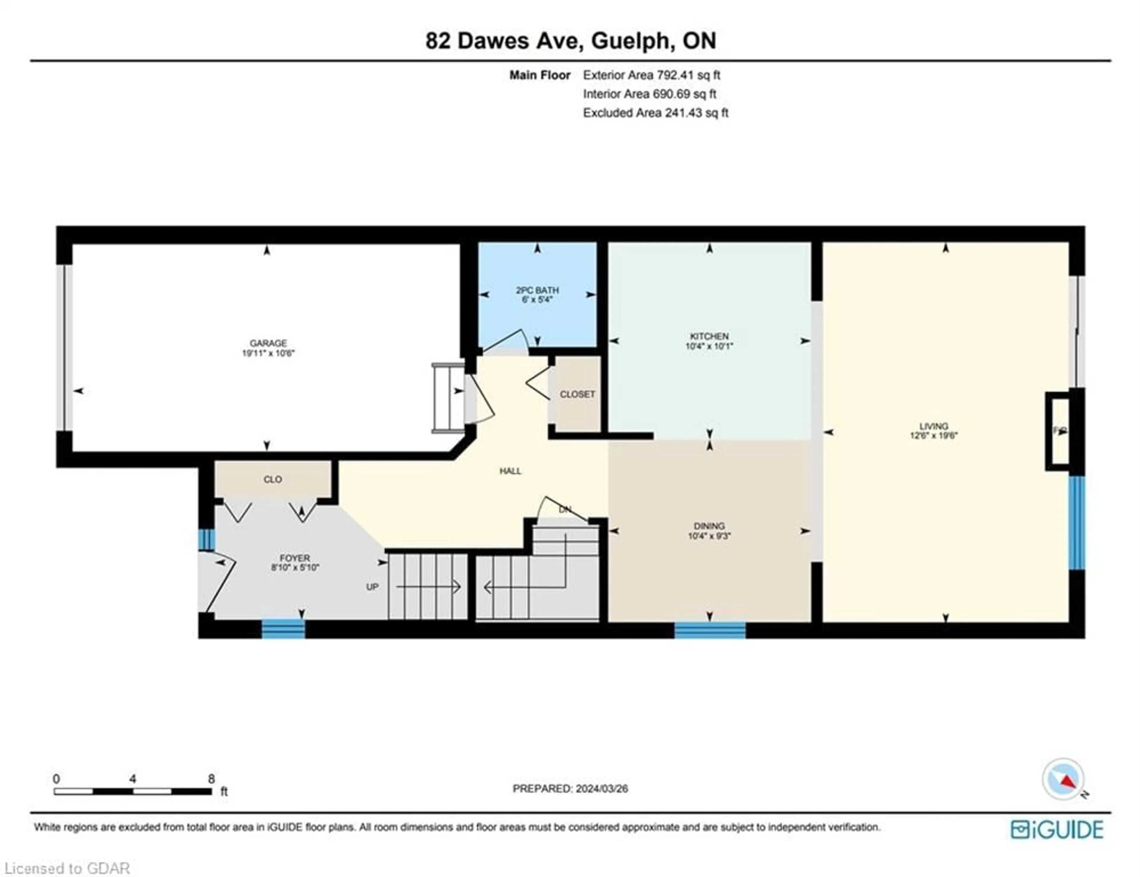 Floor plan for 82 Dawes Ave, Guelph Ontario N1L 0L6