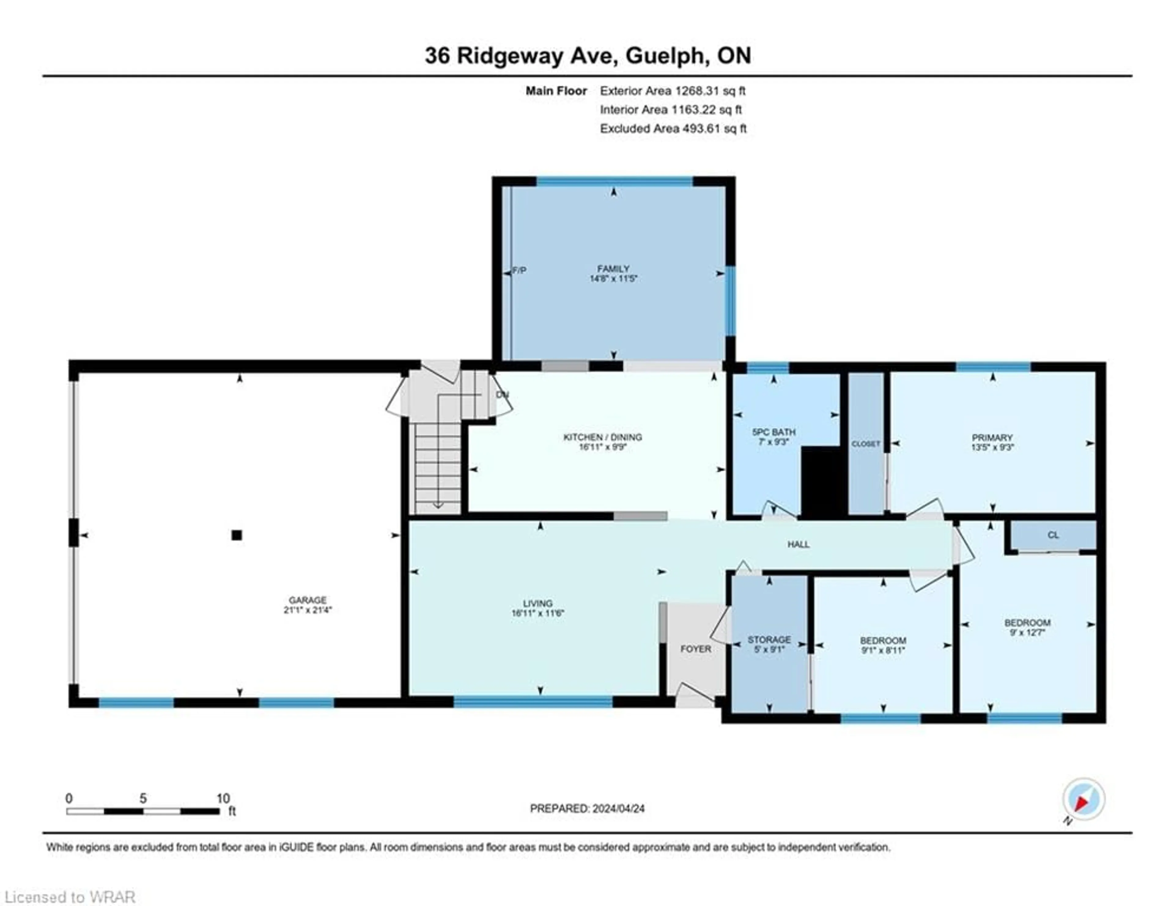 Floor plan for 36 Ridgeway Ave, Guelph Ontario N1L 1G8
