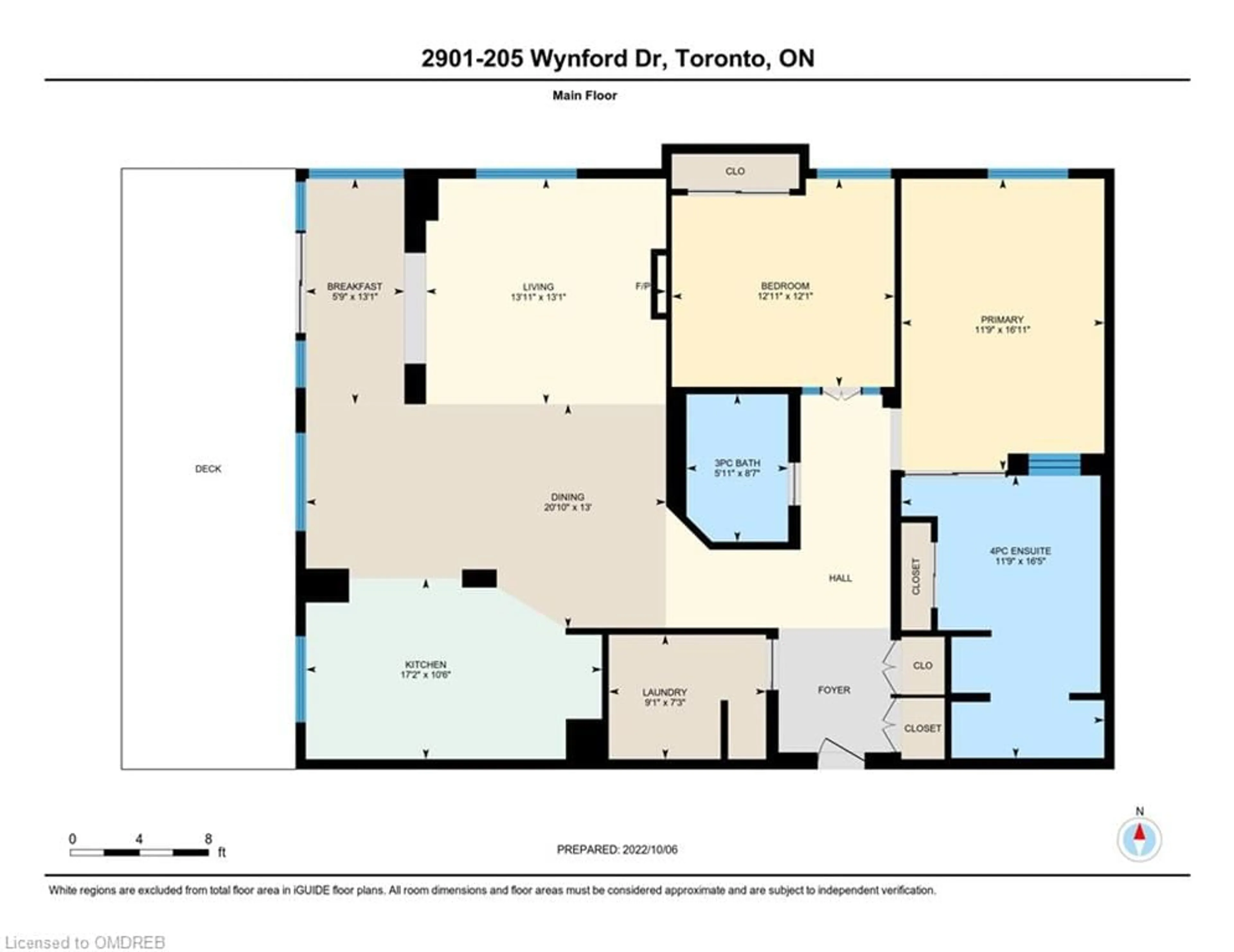 Floor plan for 205 Wynford Dr #Ph2901, Toronto Ontario M3C 3P4