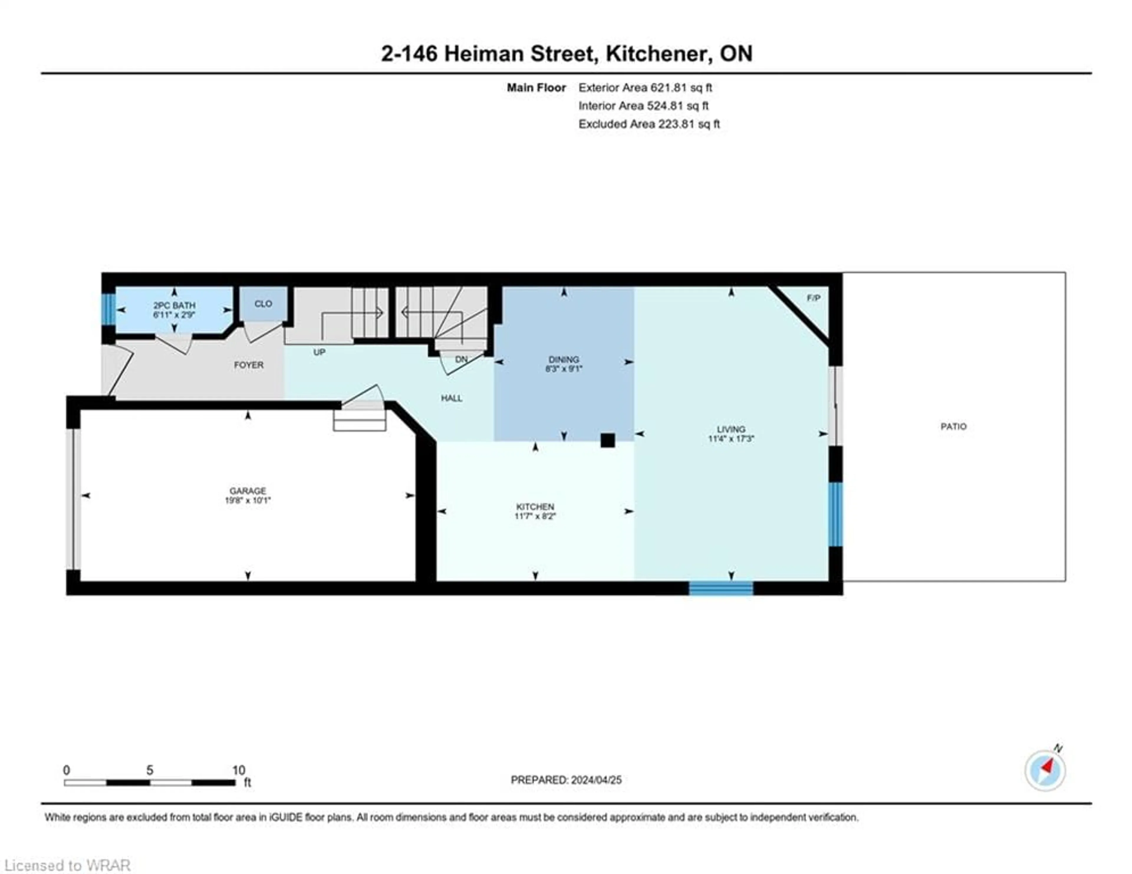 Floor plan for 146 Heiman St #2, Kitchener Ontario N2M 3L9