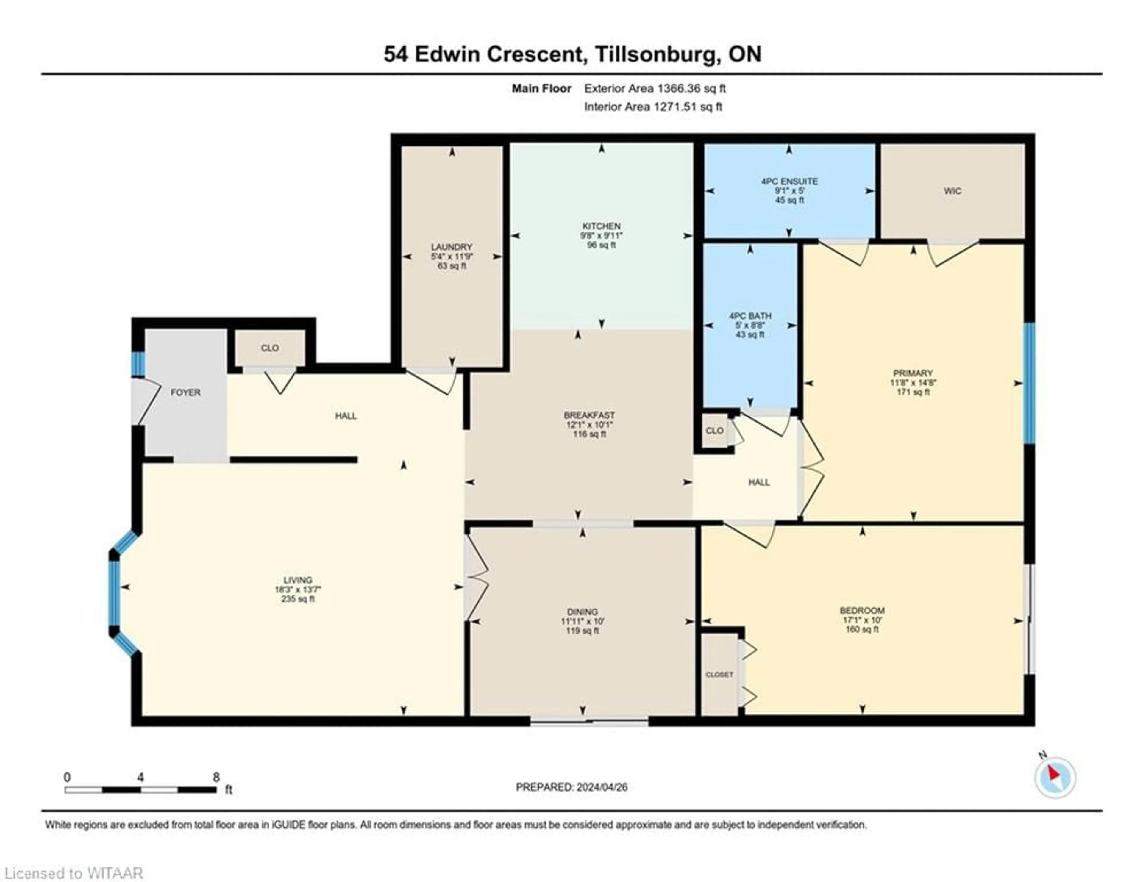 Floor plan for 54 Edwin Cres, Tillsonburg Ontario N4G 5H6