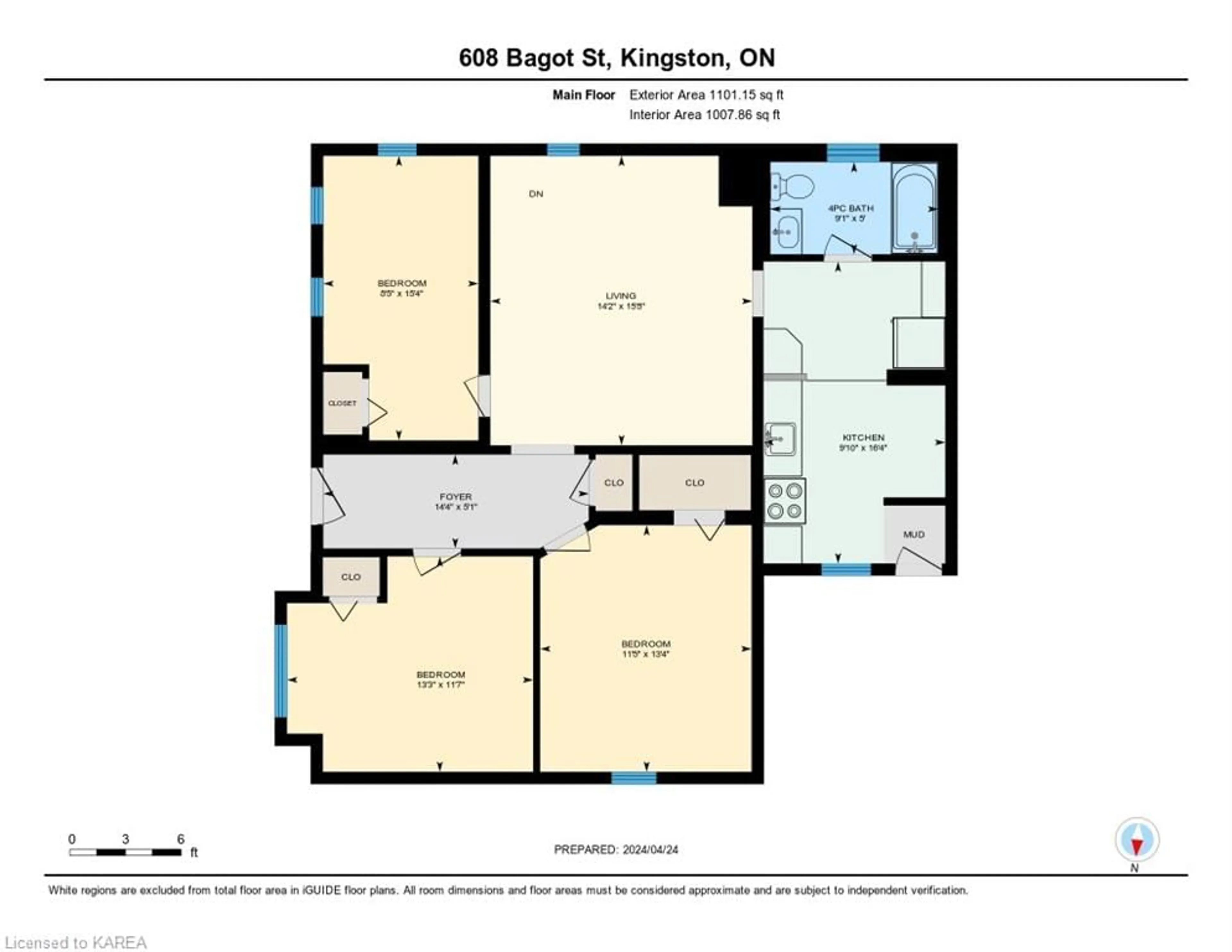 Floor plan for 608 Bagot St, Kingston Ontario K7K 3E5
