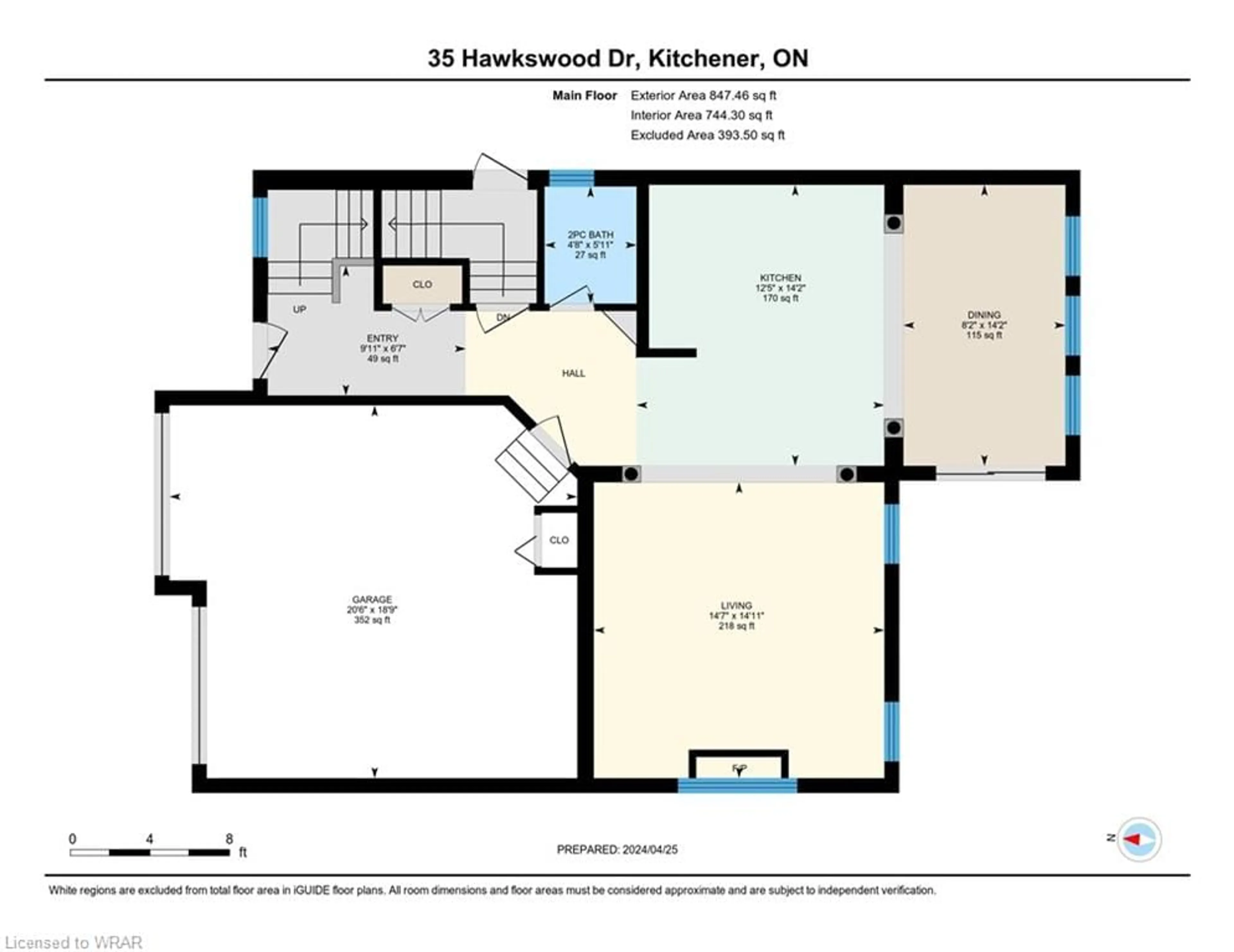 Floor plan for 35 Hawkswood Dr, Kitchener Ontario N2K 4J6