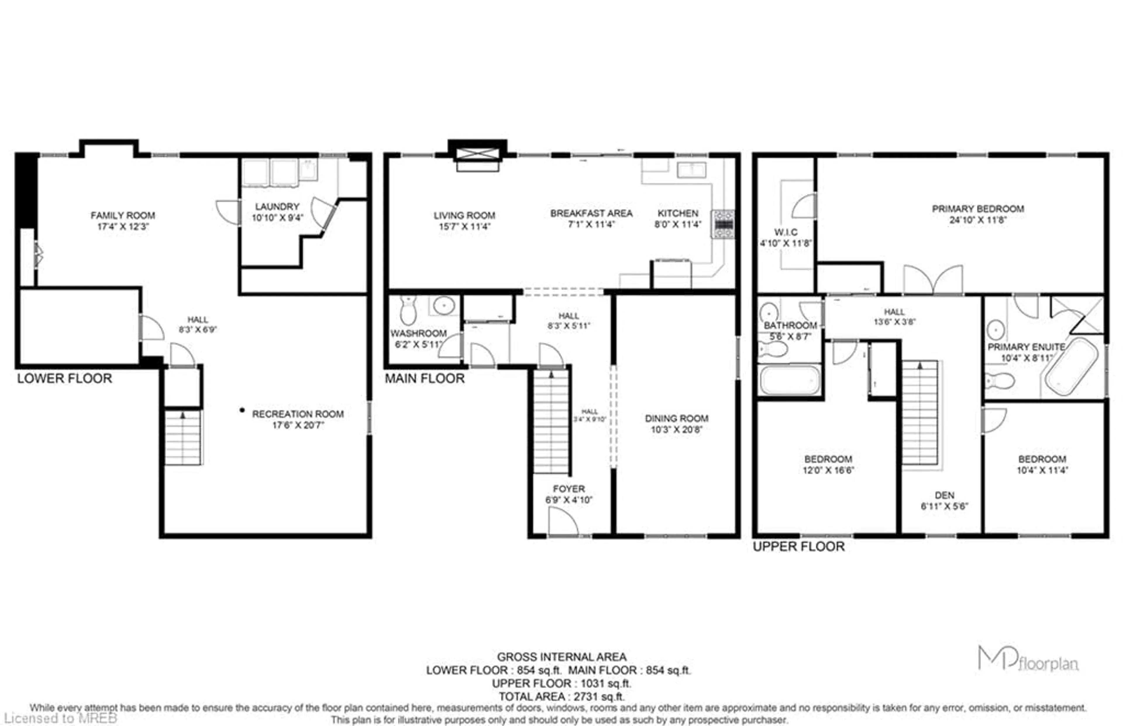 Floor plan for 1051 Ferguson Dr, Milton Ontario L9T 6V2