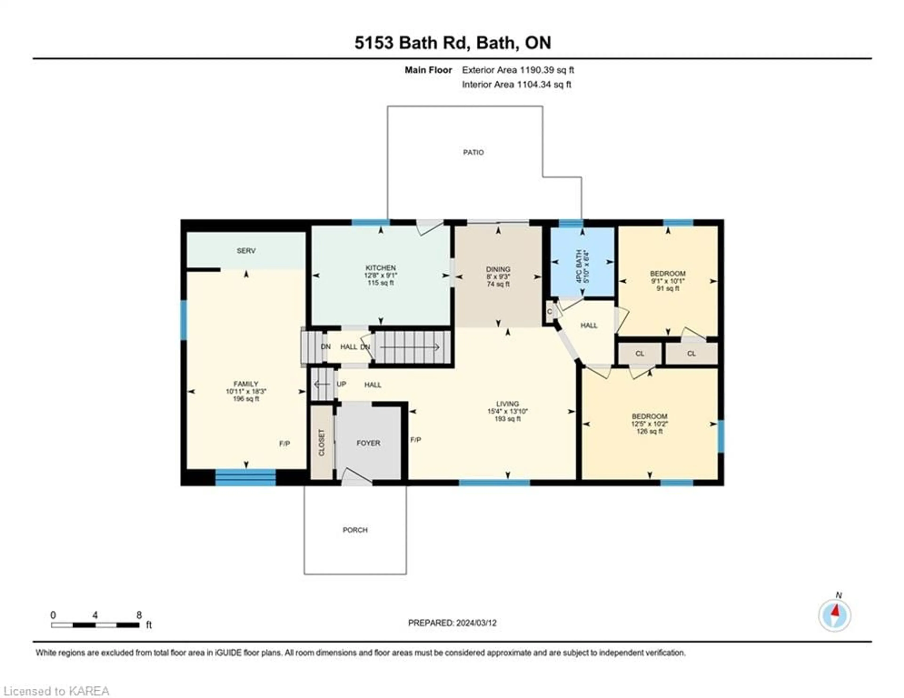 Floor plan for 5153 Bath Rd Rd, Bath Ontario K0H 1G0